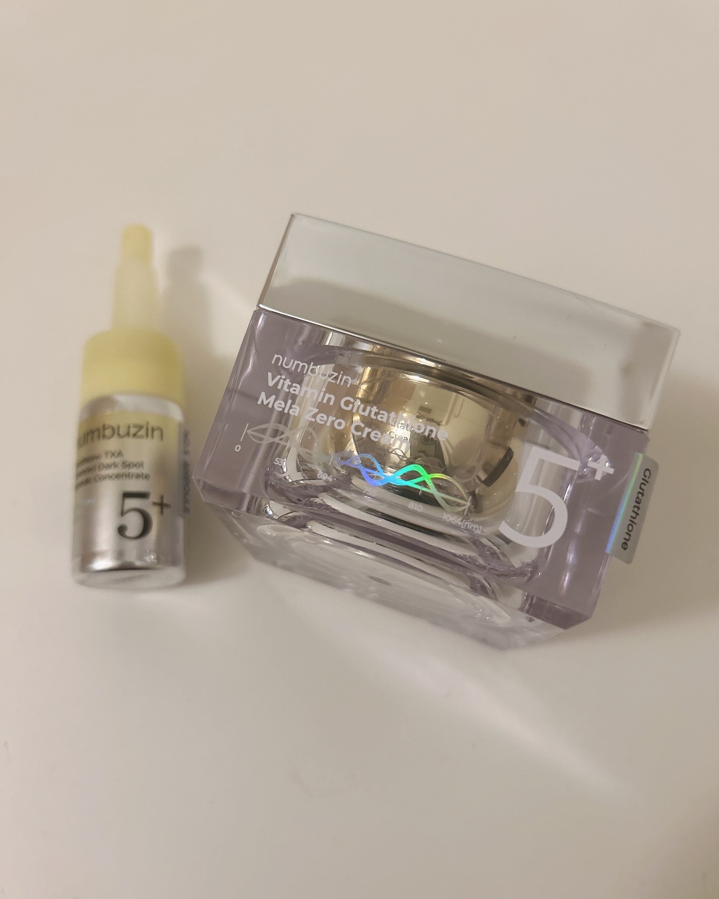 5番 白玉グルタチオンCメラゼロクリーム/numbuzin/フェイスクリームを使ったクチコミ（2枚目）