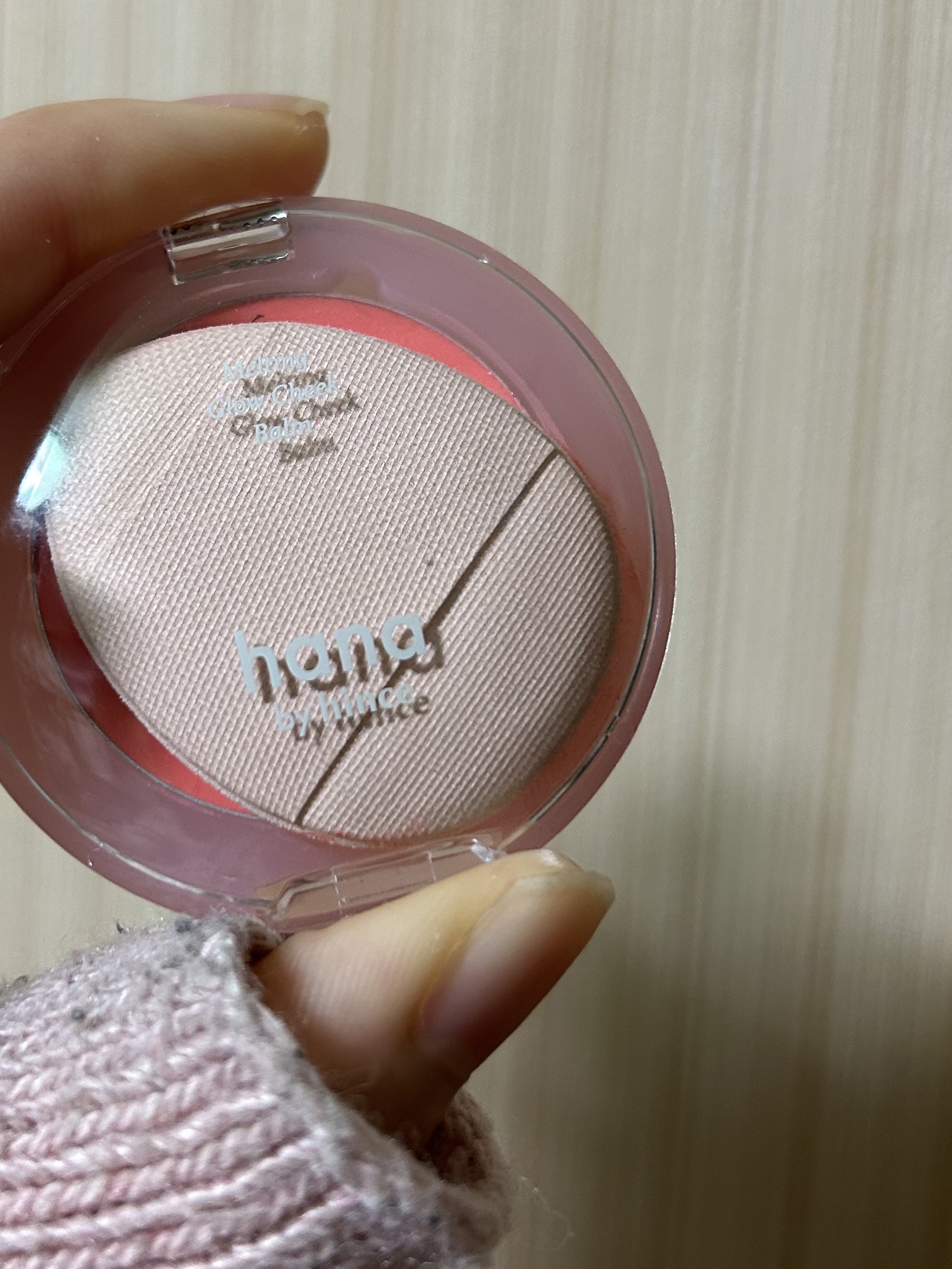 メルティンググロウチークバーム 01 モモ/hana by hince/ジェル・クリームチークを使ったクチコミ（1枚目）