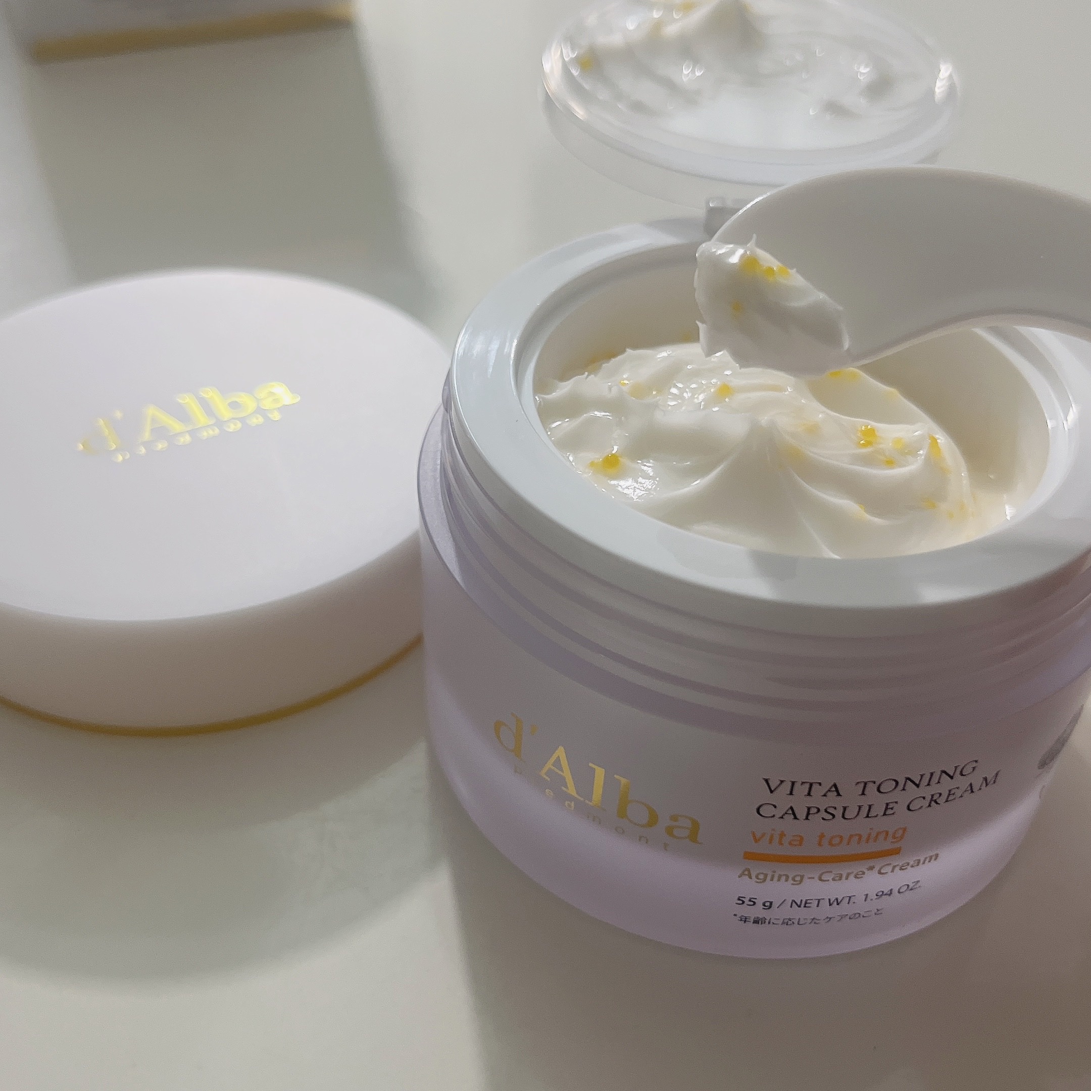 ビタトーニングカプセルクリーム/ダルバ/フェイスクリームを使ったクチコミ（2枚目）