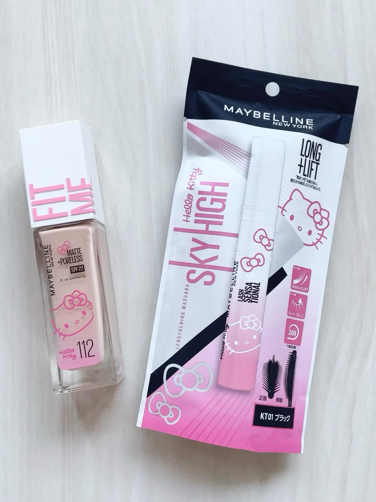 スカイハイ KT01 ブラック（ハローキティコラボデザイン）/MAYBELLINE NEW YORK/マスカラを使ったクチコミ（1枚目）