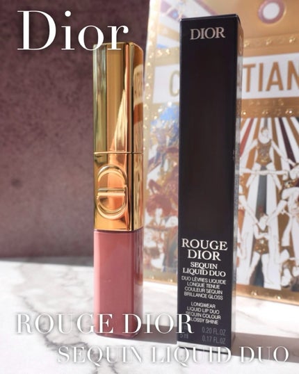 ルージュ ディオール シークイン リキッド デュオ(ホリデーコレクション 2025 限定品)/Dior/口紅・グロス・リップライナー・リップケアを使ったクチコミ(1枚目)