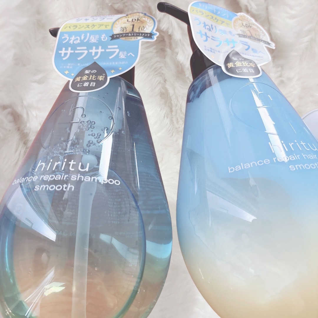 バランスリペア シャンプー/ヘアトリートメント スムース/hiritu/市販シャンプーを使ったクチコミ（1枚目）