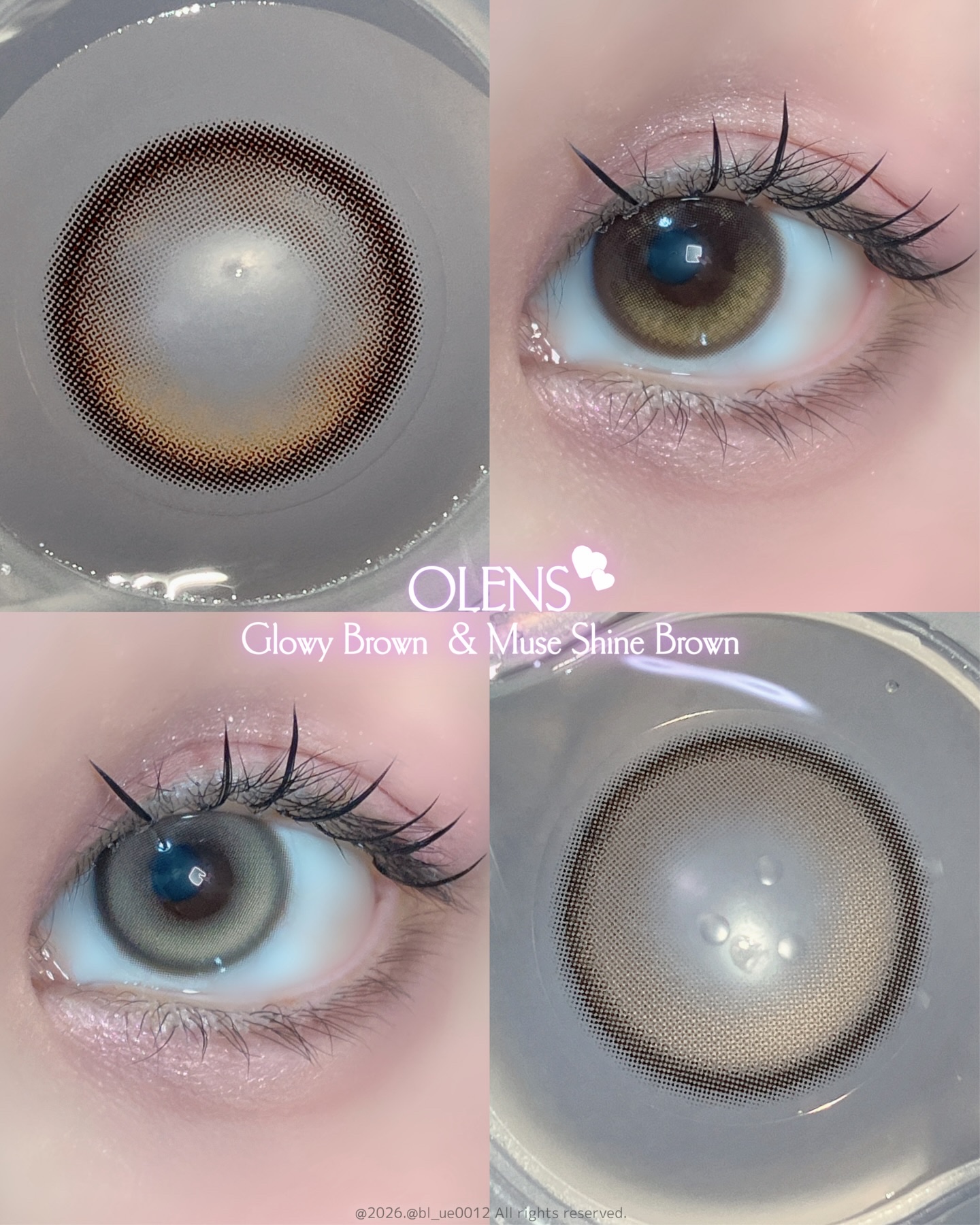 OLENS界隈別水光カラコン💫

🩵MUSE Shine Shine Brown (ミューズ シャインブラウン） 
DIA 14.2mm / G.DIA 13.3mm / BC
明るめブラウン×はっきり細フチでしっかり盛れる✨
ビー玉み