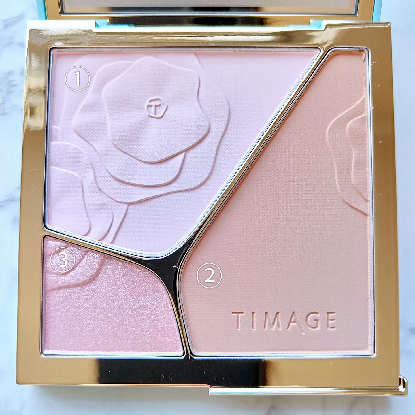 ハイライトシェーディングパレット/TIMAGE/パウダーハイライトを使ったクチコミ（2枚目）