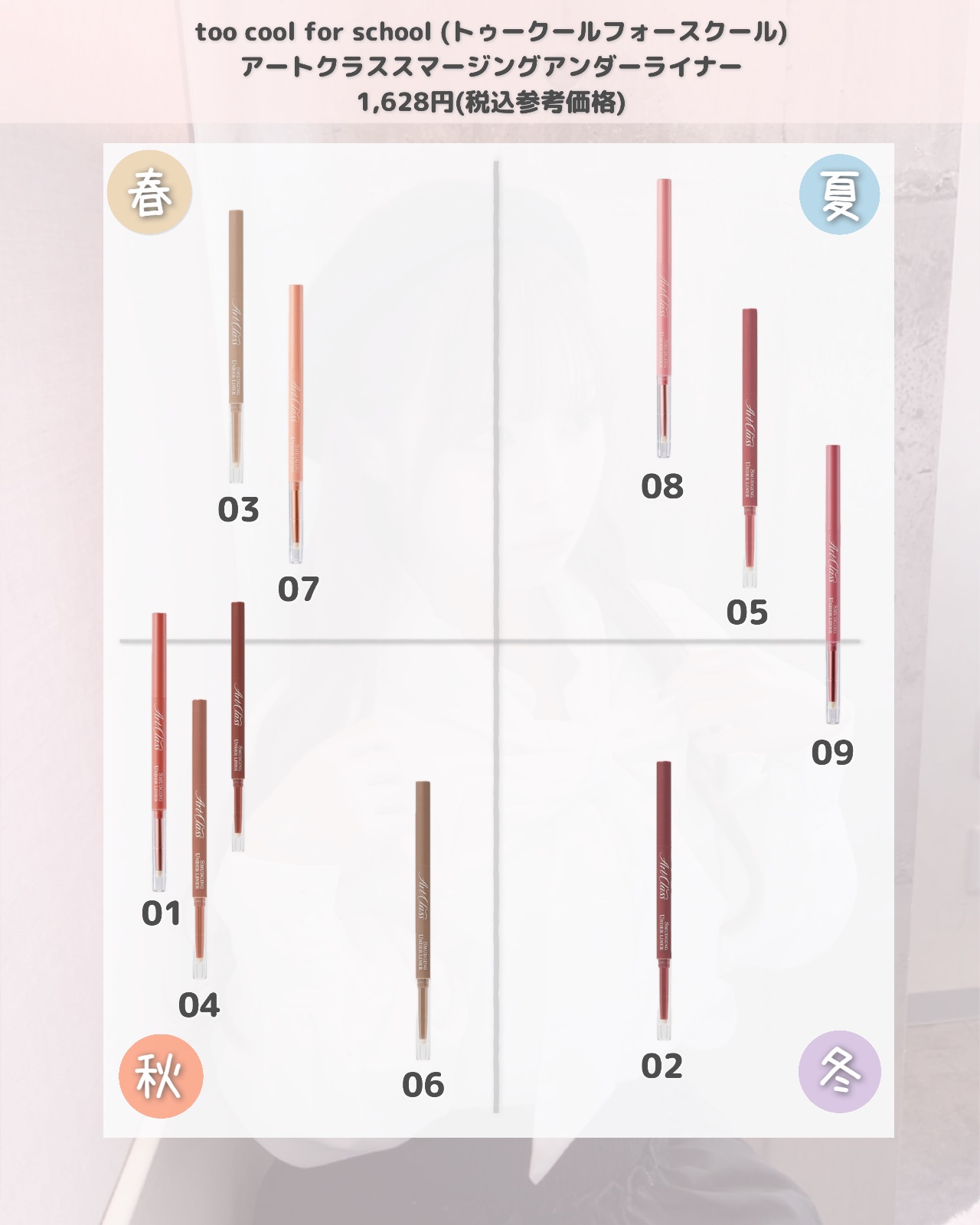 アートクラス スマージングアンダーライナー 03 アイシー(Icy) /too cool for school/ペンシルアイライナーを使ったクチコミ（2枚目）