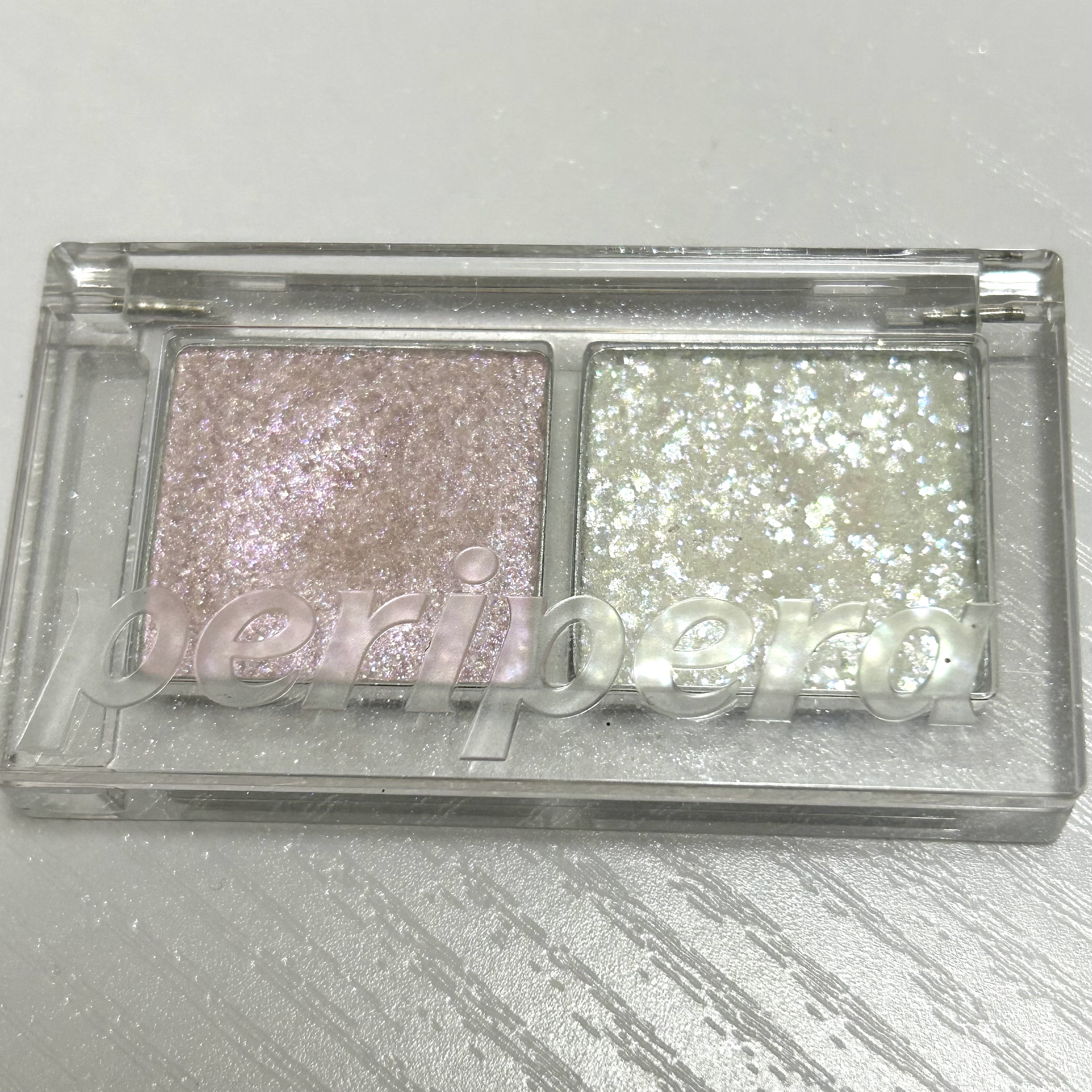  デュオ ポケット グリッター シャドウ 02 SEASHELL CRUMBLE/PERIPERA/アイシャドウパレットを使ったクチコミ（2枚目）