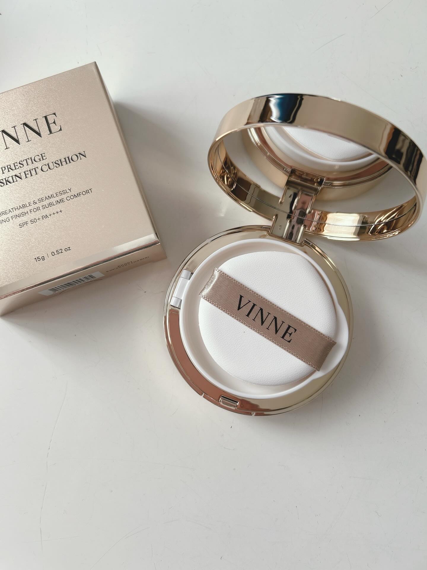プレステージグロウスキンフィットクッション/VINNE /クッションファンデーションを使ったクチコミ（2枚目）