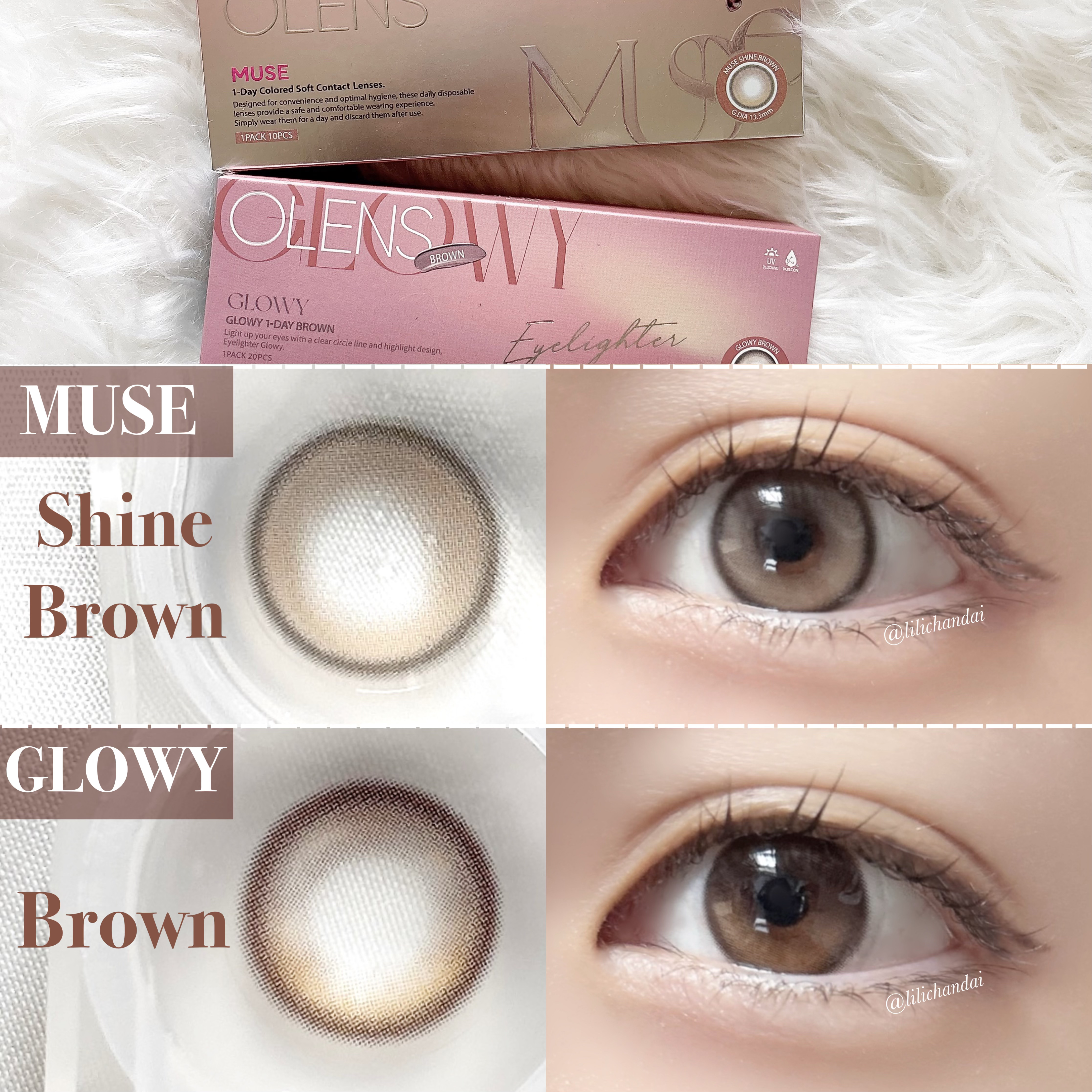 Glowy 1day/OLENS/ワンデー（１DAY）カラコンを使ったクチコミ（3枚目）