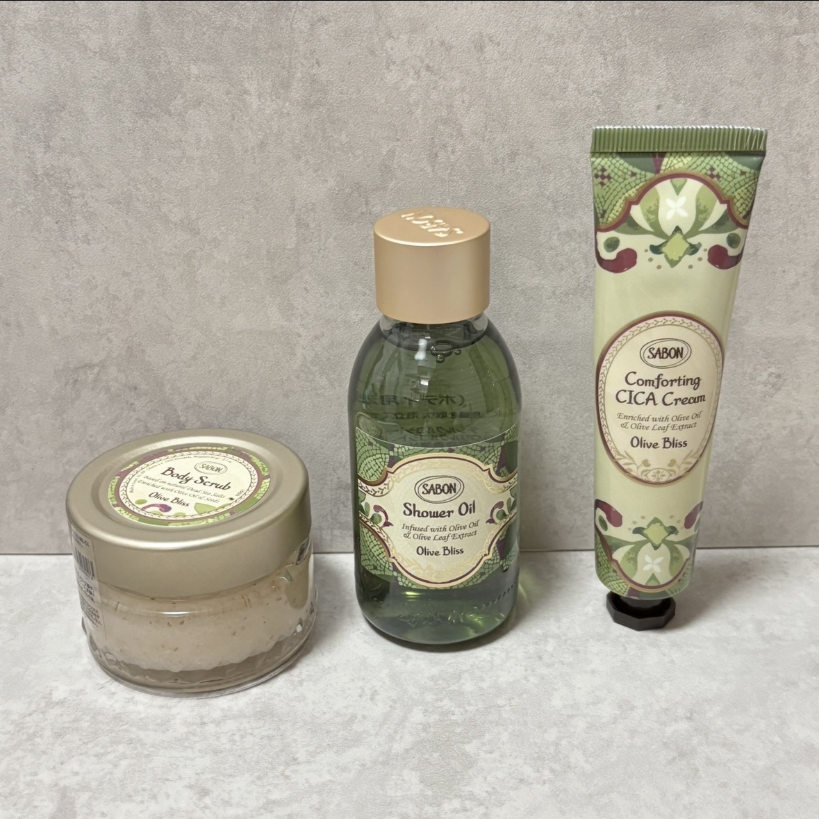 ウェルカムキット オリーブ・ブリス/SABON/トライアルキットを使ったクチコミ（2枚目）