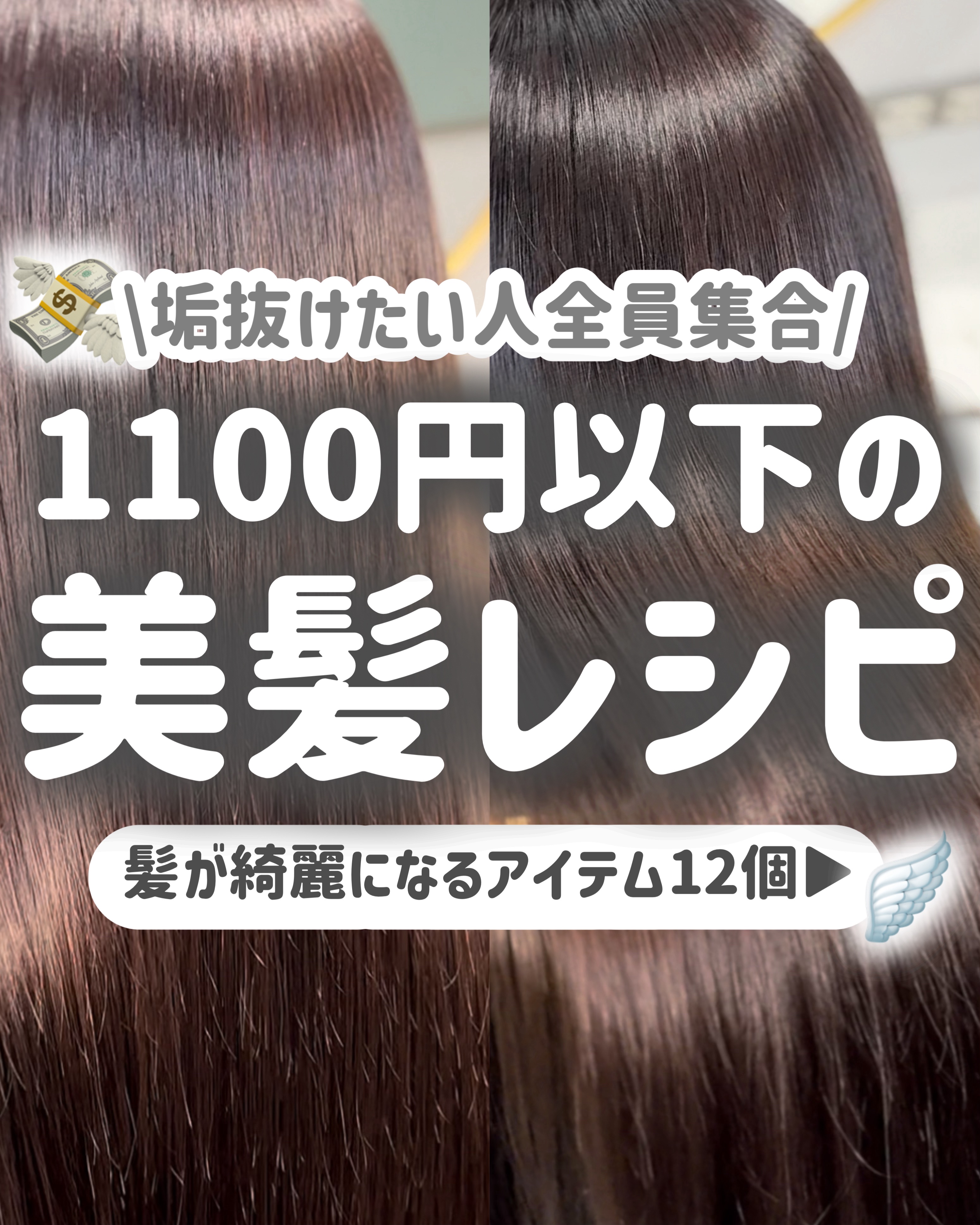 【金欠さん必見💸】1100円以下で美髪を作る方法はこれ🩷

今回は、

1100円以下のアイテムだけで

美髪になれるものだけを厳選しました！

髪が綺麗なだけで

雰囲気から垢抜けます、、！！



ちなみに、私のヘアケアルーティンは