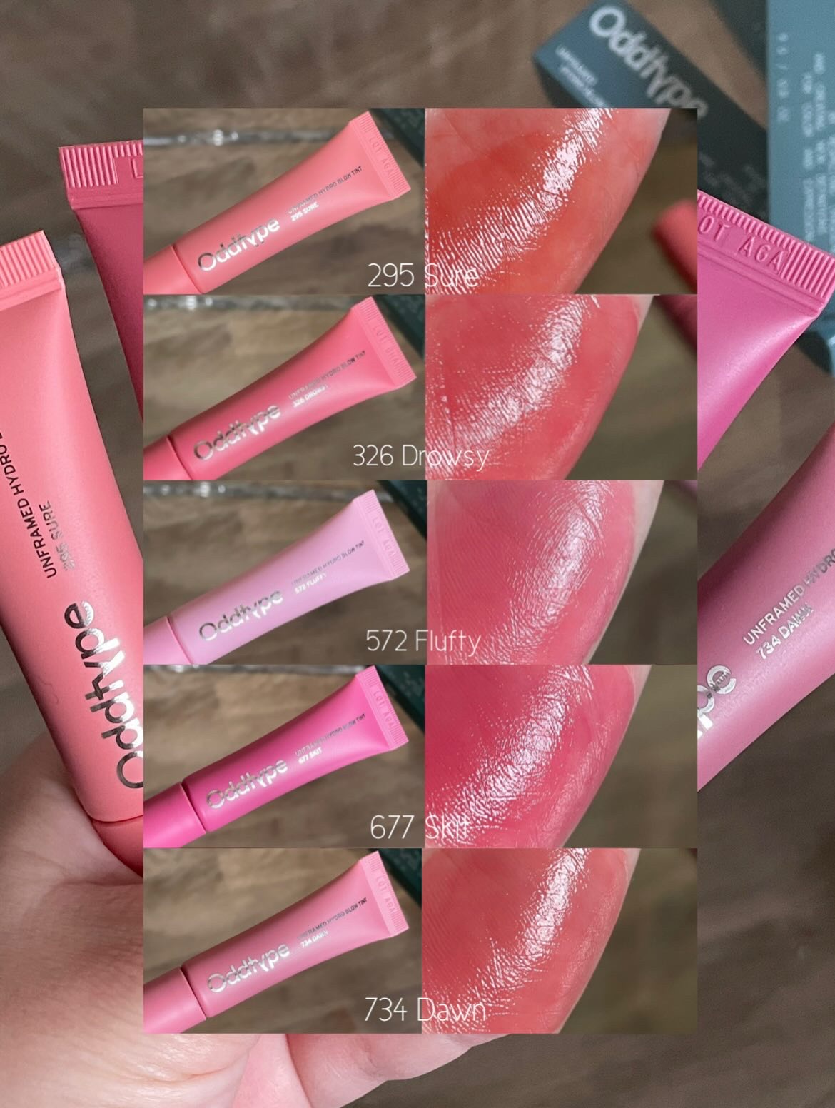 アンフレームドハイドロブロウティント/Oddtype/リップティントを使ったクチコミ（2枚目）