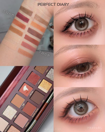 エクスプローラ12色 動物アイシャドウパレット/PERFECT DIARY/アイシャドウパレットを使ったクチコミ(2枚目)