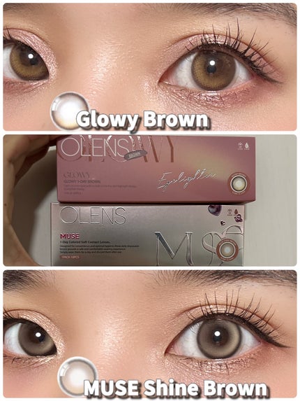 Glowy 1day/OLENS/ワンデー(1DAY)カラコンを使ったクチコミ(1枚目)
