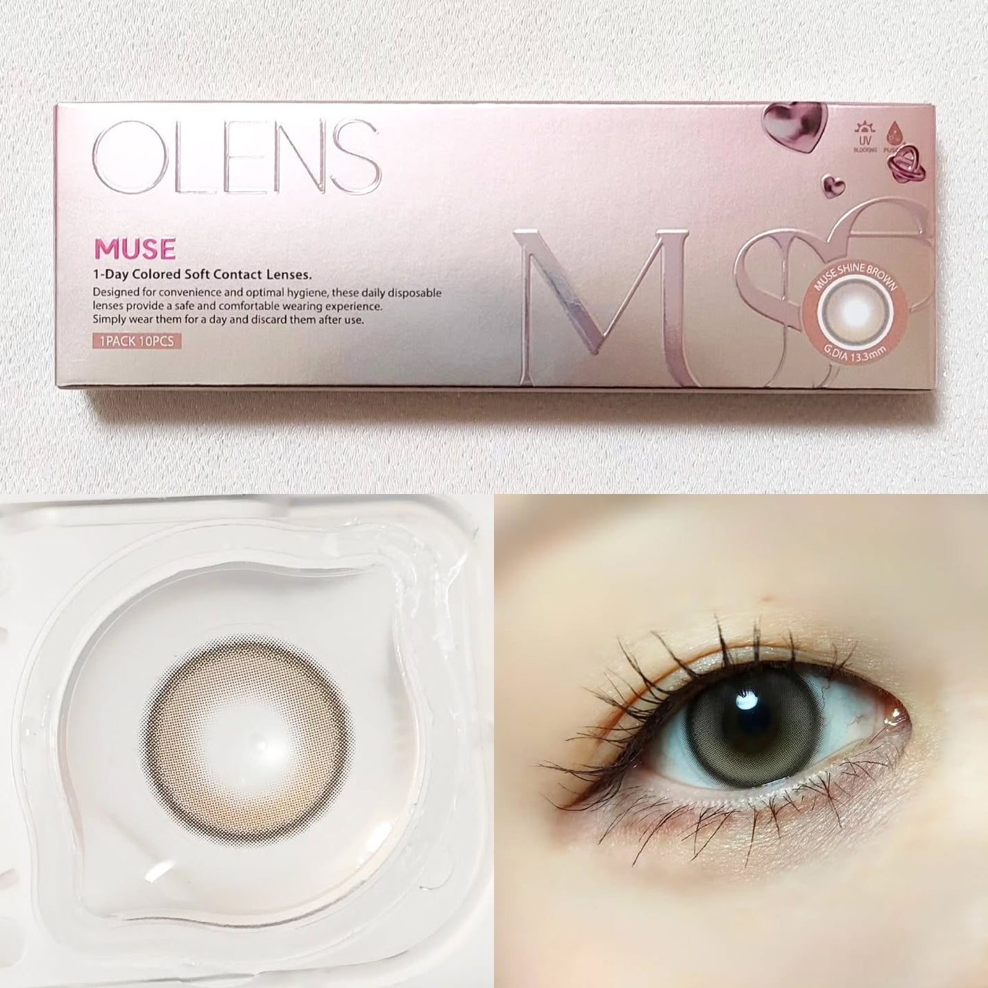 Glowy 1day/OLENS/ワンデー(1DAY)カラコンを使ったクチコミ(2枚目)