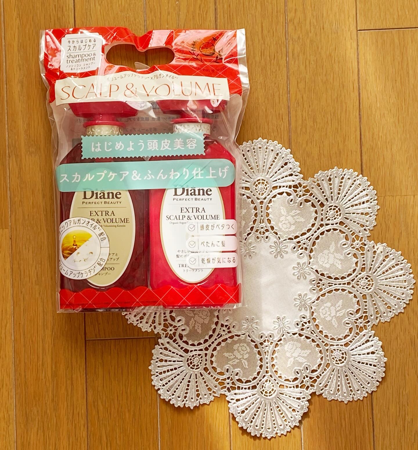 パーフェクトビューティー エクストラスカルプ＆ボリューム　シャンプー＆トリートメント セット（450mL×2）/ダイアン/市販シャンプーを使ったクチコミ（1枚目）