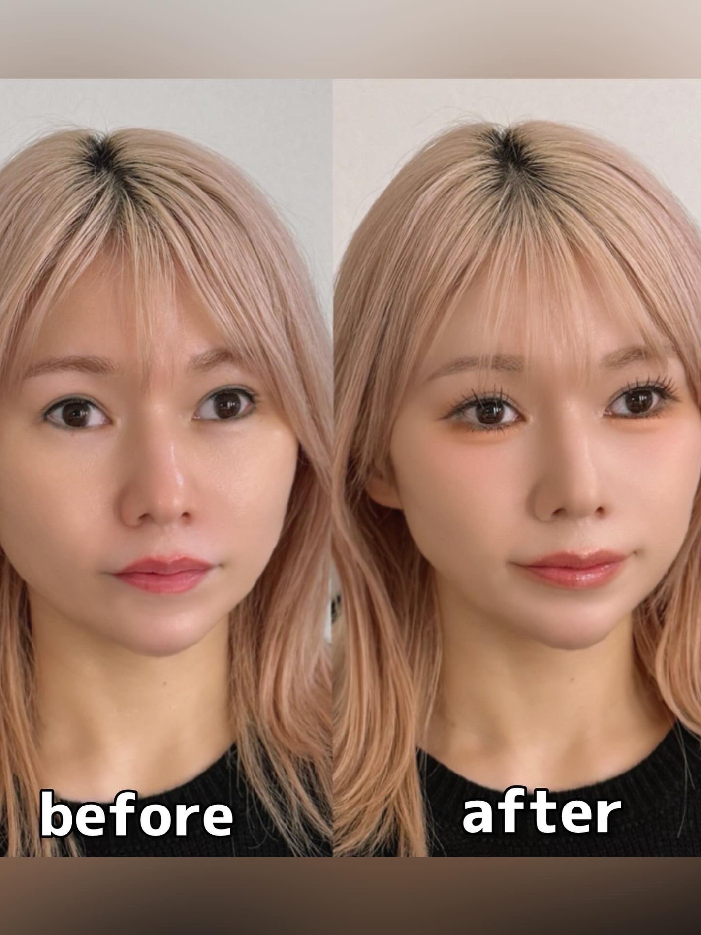 ヘアメイクみどり【YouTube】 on LIPS 「今のトレンド韓国メイクをお勉強☺️✨私の顔ってほりが深くて目..」(10枚目)