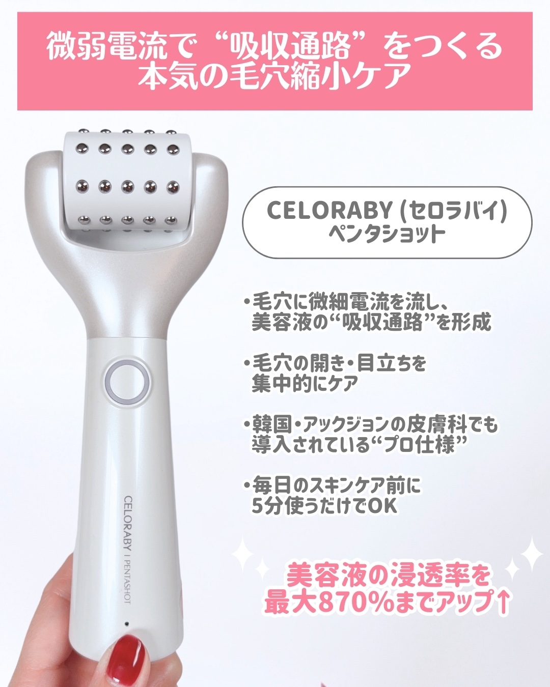 ペンタショット/CELORABY/美顔器・マッサージを使ったクチコミ（2枚目）