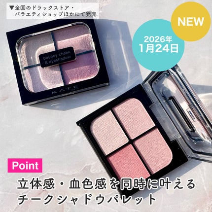 バウンシーチークシャドウ/KATE/マルチパレットを使ったクチコミ(3枚目)