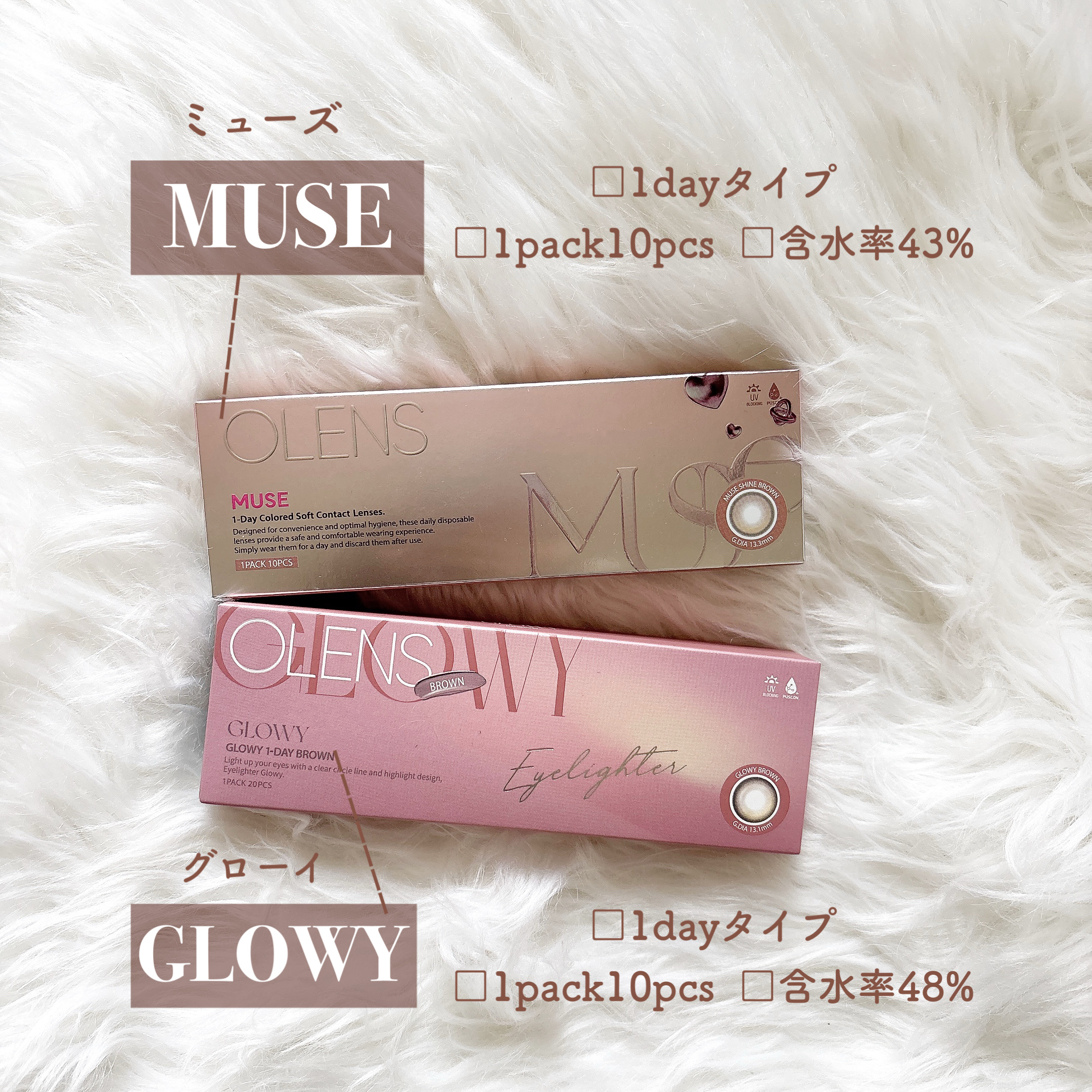 Glowy 1day/OLENS/ワンデー（１DAY）カラコンを使ったクチコミ（2枚目）