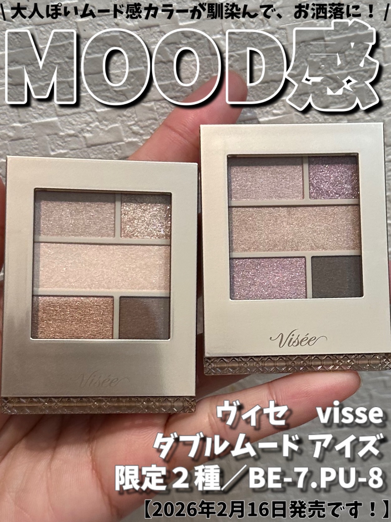 ダブル ムード アイズ/Visée/アイシャドウパレットを使ったクチコミ（1枚目）