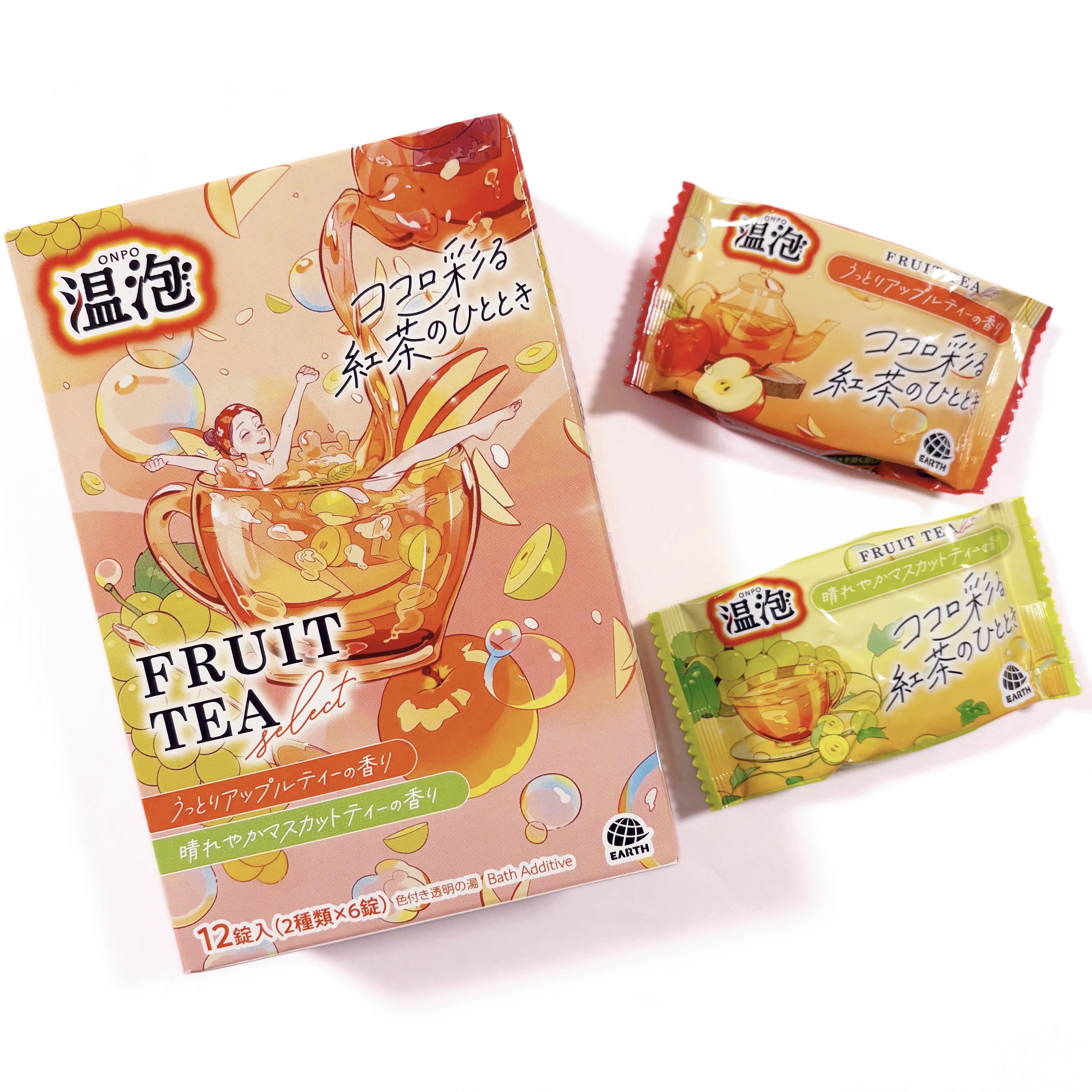 温泡 フルーツティーセレクト 12錠入/温泡/炭酸系入浴剤を使ったクチコミ（1枚目）