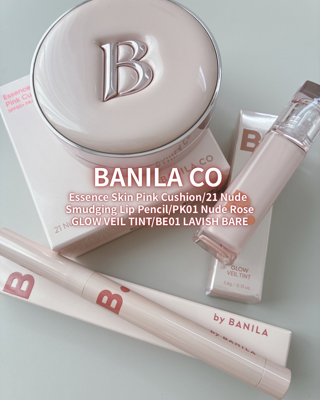 ｡・ﾟ・。｡・ﾟ・。｡・ﾟ・。｡・ﾟ・｡・ﾟ・。

BANILA CO
⧉ピンククッション/21 Nude
⧉スマッジングリップペンシル/PK01 Nude Rose
⧉グロウベールティント/BE01 LAVISH BARE

バニラ