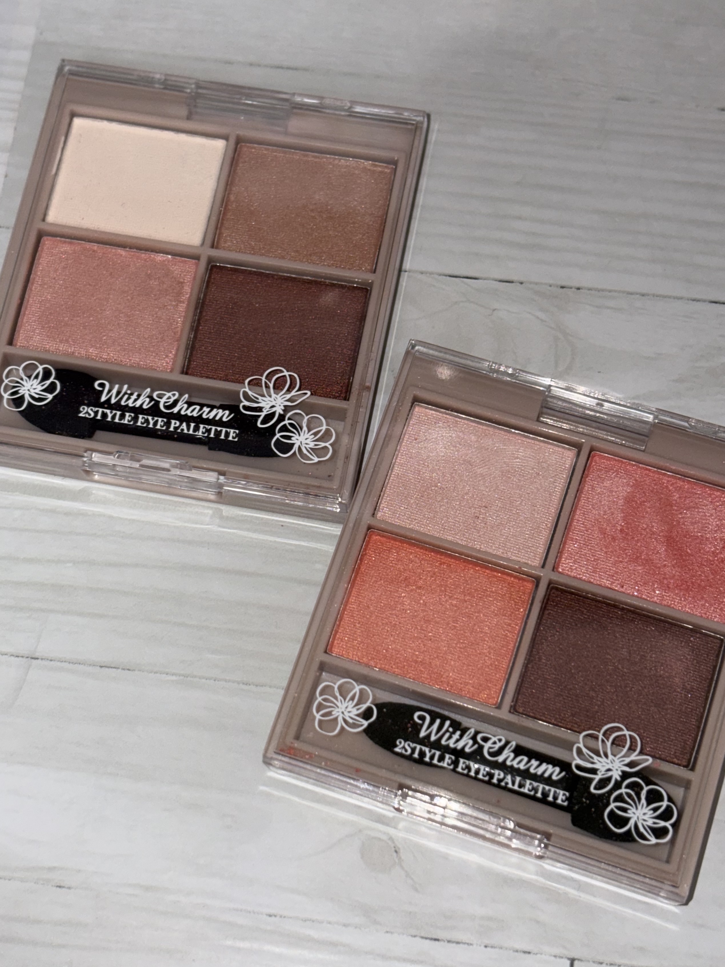 &. Wチャーム アイシャドウ2スタイルカラーパレット/DAISO/アイシャドウパレットを使ったクチコミ（2枚目）