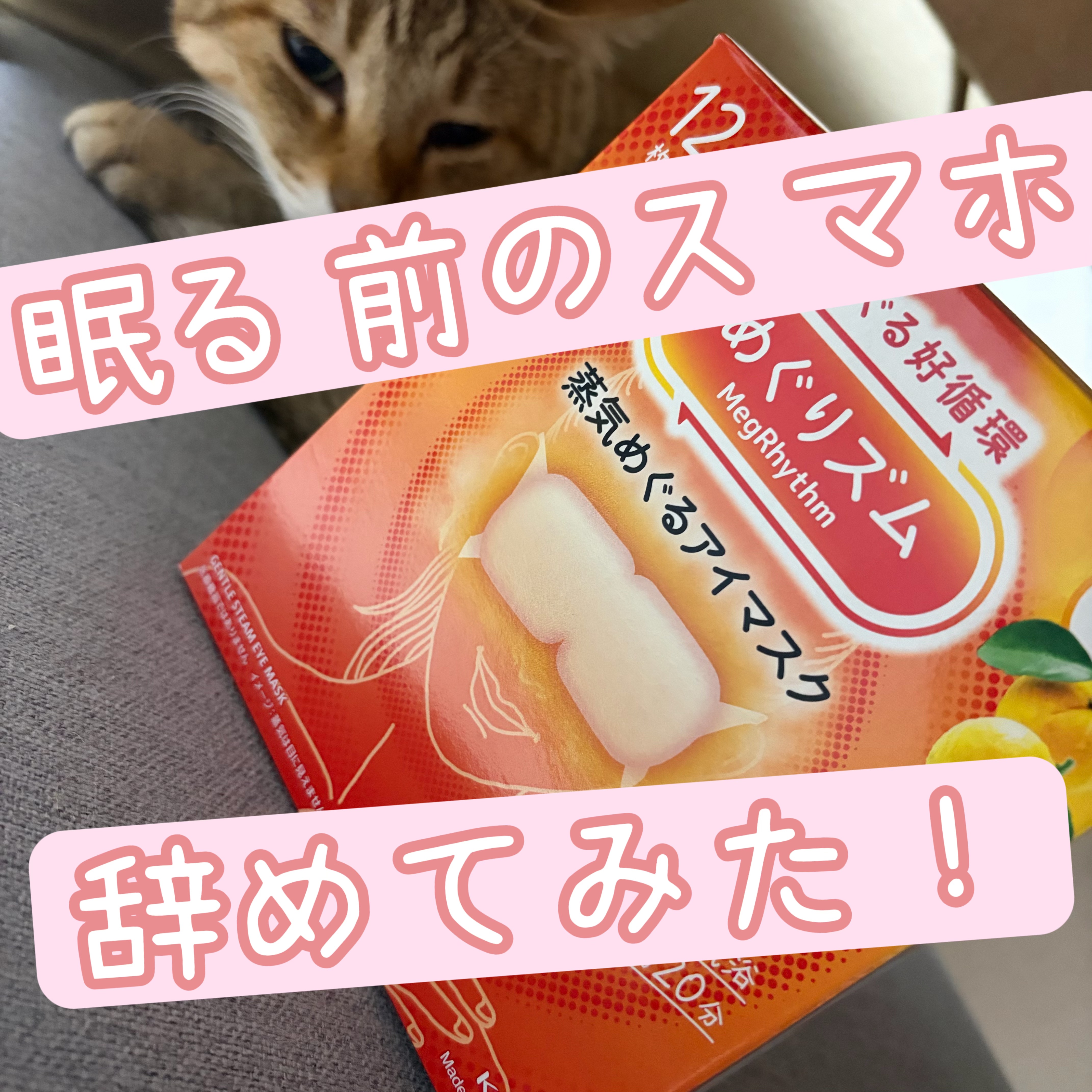 めぐりズム 蒸気めぐるアイマスク 完熟ゆずの香り 12枚入/めぐりズム/ホットアイマスクを使ったクチコミ（1枚目）