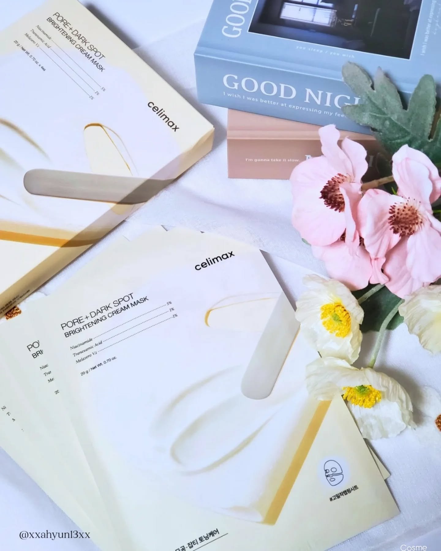 celimax ポアブライトニングクリームラッピングマスクのクチコミ「🤍SKINCARE #PR

✼••┈┈┈┈••✼••┈┈┈┈••✼

　　　　　celima.....」（1枚目）