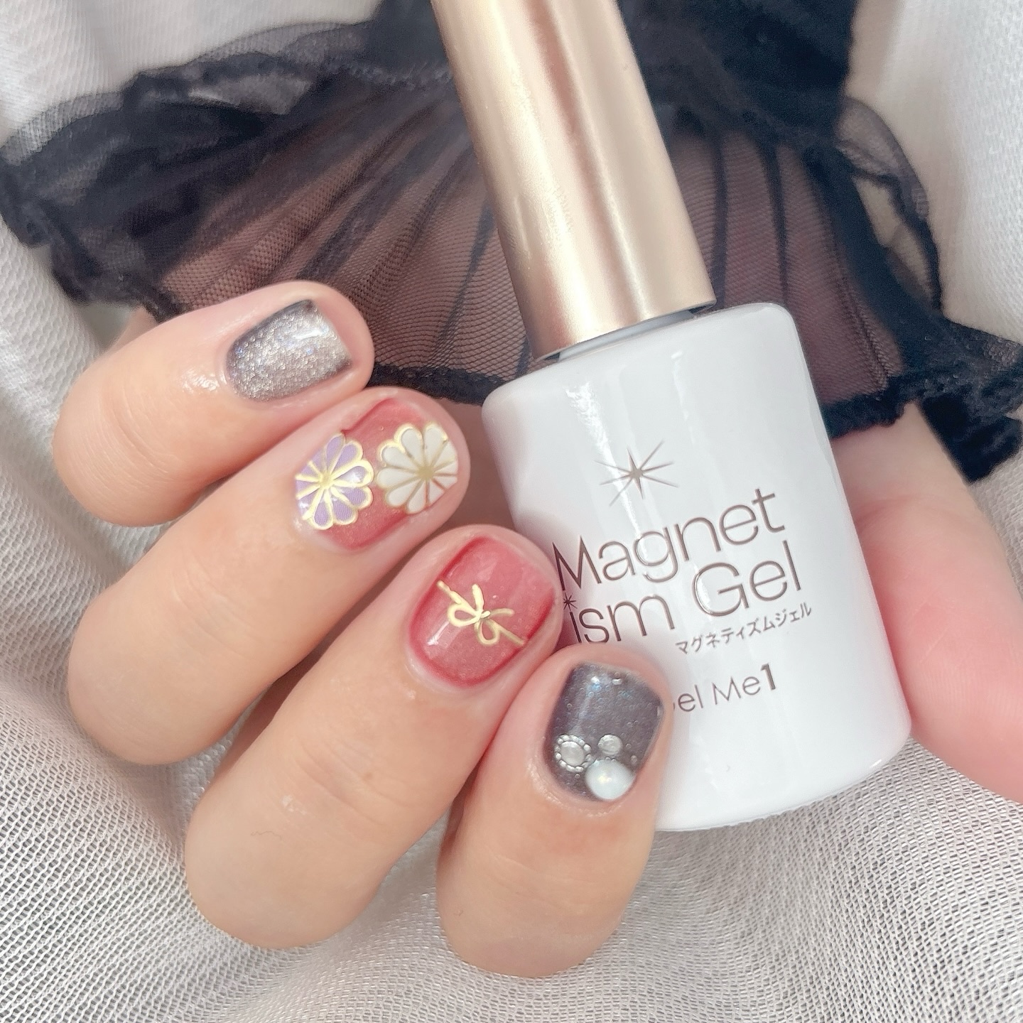 HOMEI ウィークリージェル MG8 Ruby Magnet/HOMEI/ジェルネイルを使ったクチコミ（2枚目）