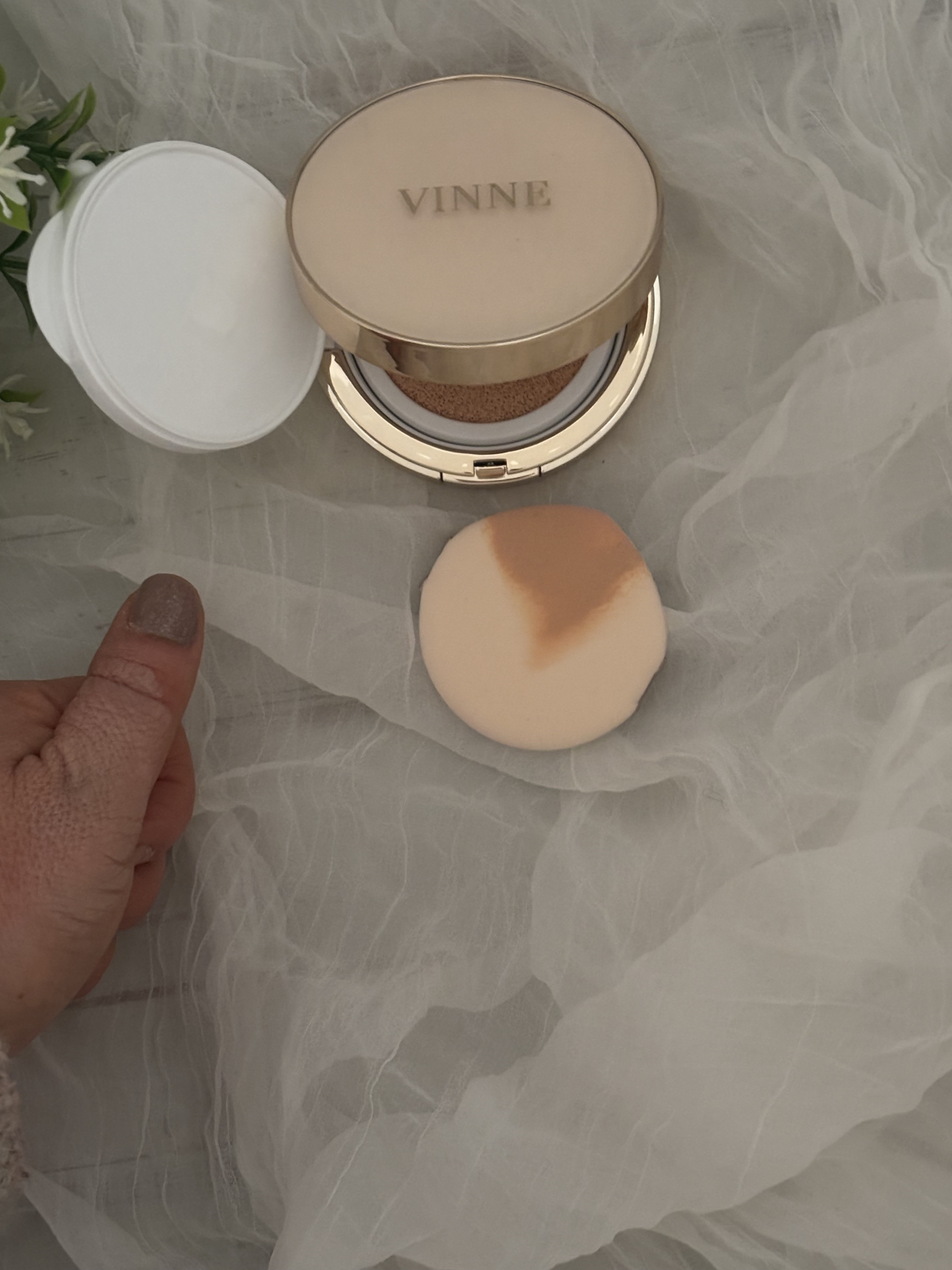 プレステージグロウスキンフィットクッション/VINNE /クッションファンデーションを使ったクチコミ（3枚目）