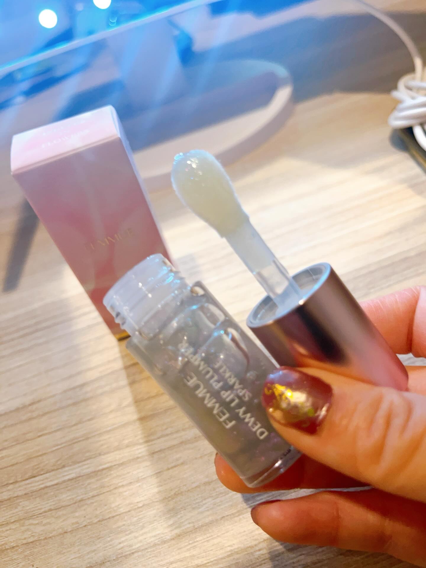 デューイー リッププランパー スパークル/FEMMUE/リッププランパーを使ったクチコミ（2枚目）