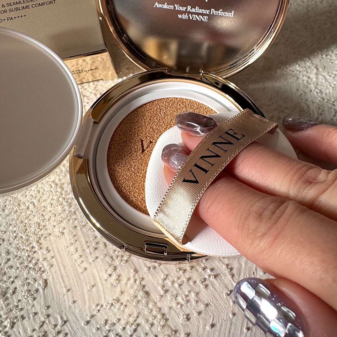 プレステージグロウスキンフィットクッション/VINNE /クッションファンデーションを使ったクチコミ（3枚目）