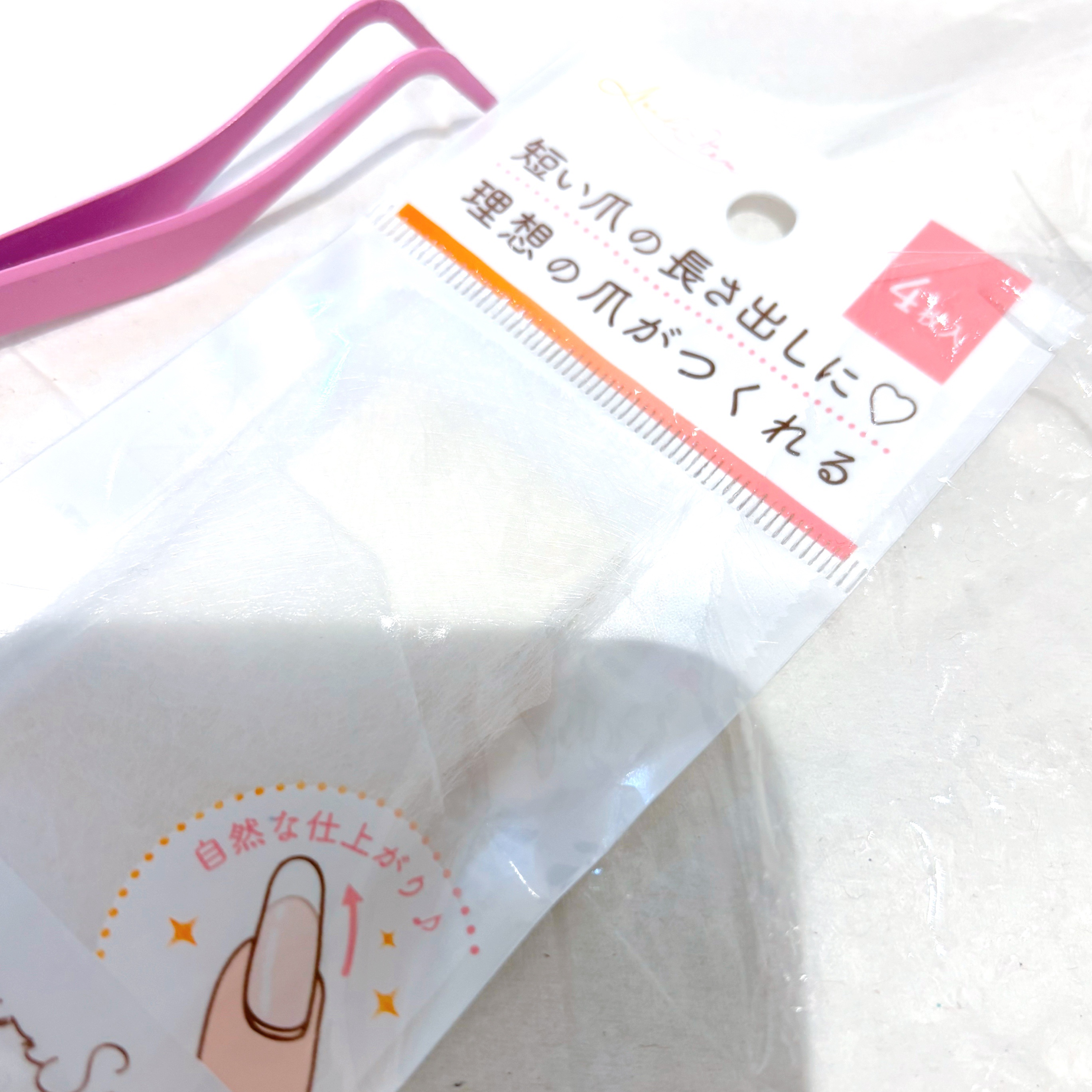 ネイル長さ出しシート/セリア/ネイル用品を使ったクチコミ（2枚目）