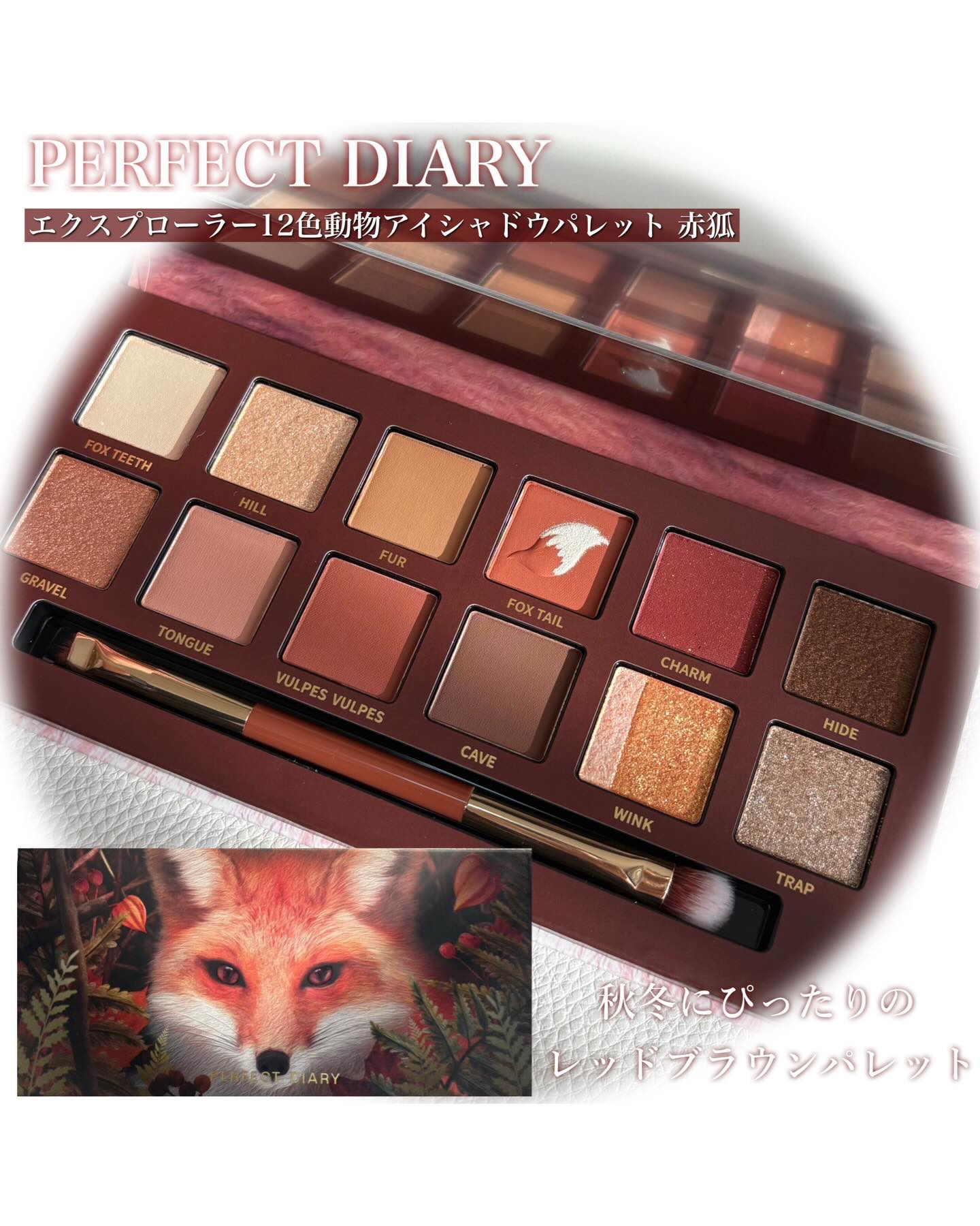 エクスプローラ12色 動物アイシャドウパレット/PERFECT DIARY/アイシャドウパレットを使ったクチコミ（1枚目）