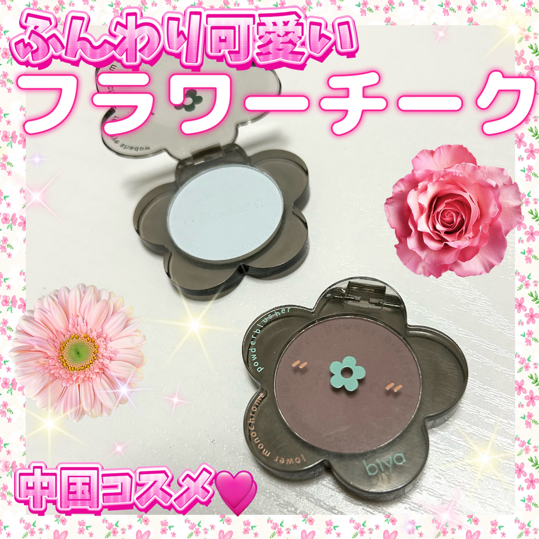 biya パウダーチーク/BIYA/パウダーチークを使ったクチコミ（1枚目）