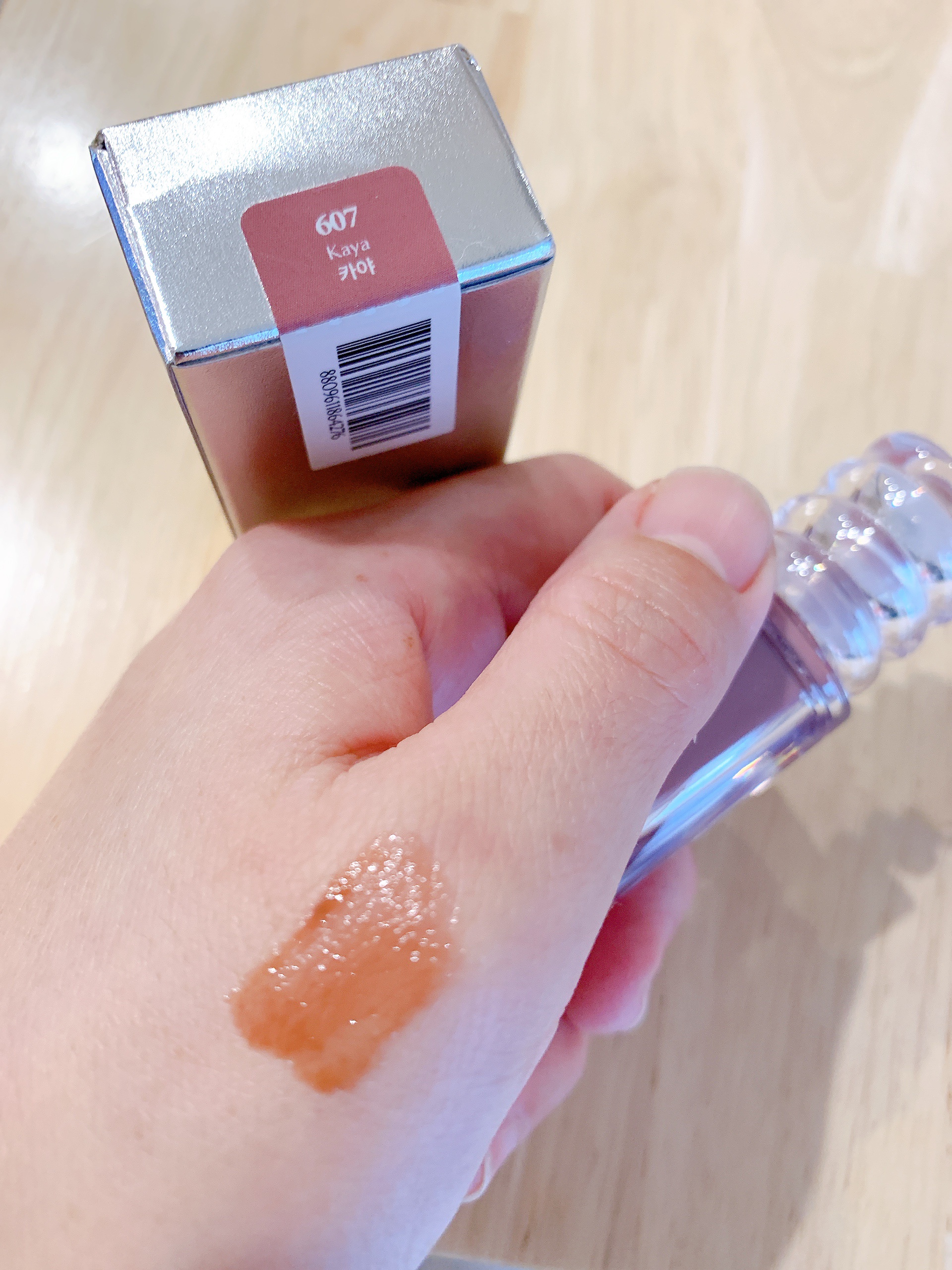 ラカ　マキシグレイヤーティント ＃607　カヤ/Laka/リップティントを使ったクチコミ（3枚目）