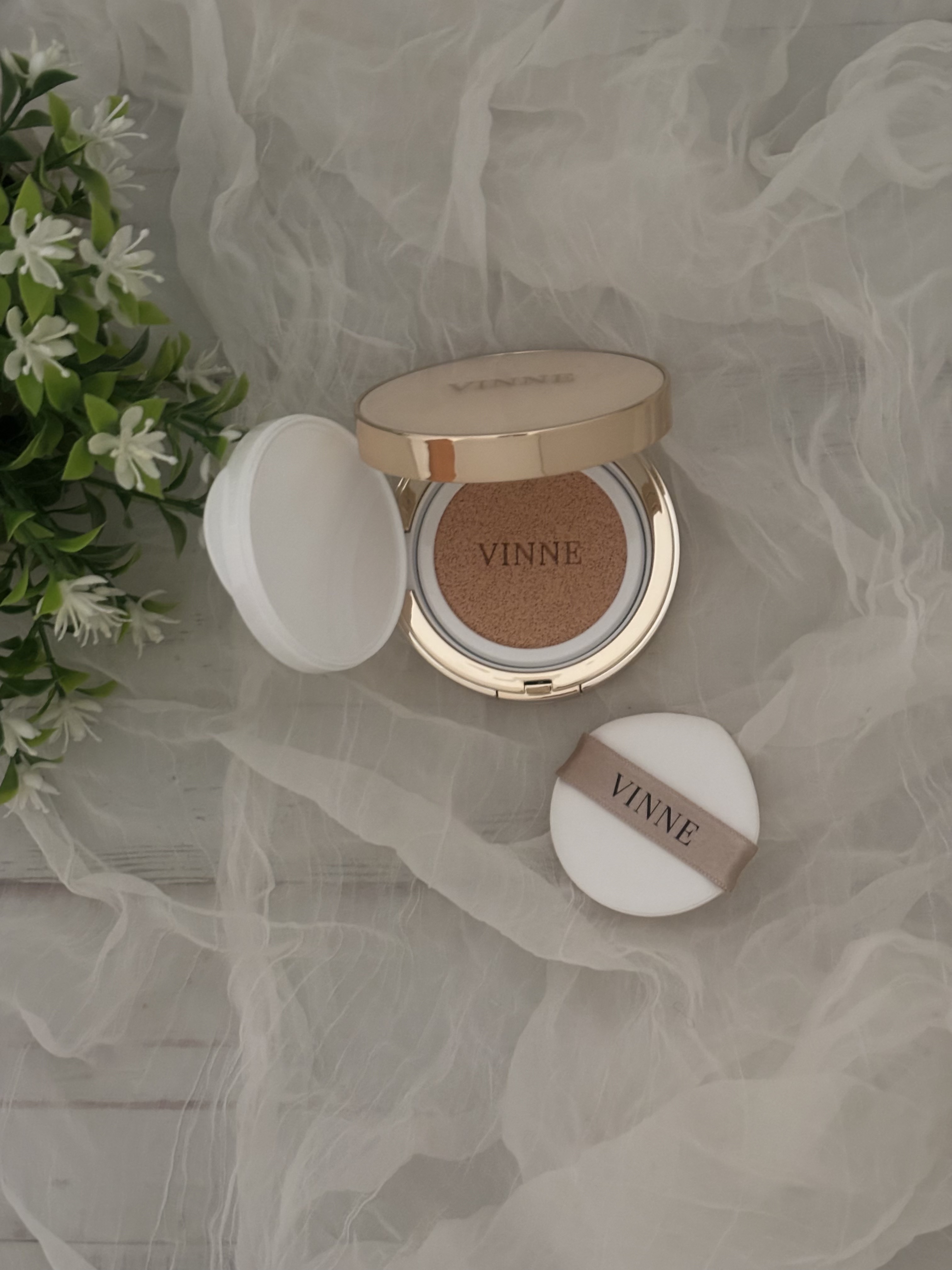 プレステージグロウスキンフィットクッション/VINNE /クッションファンデーションを使ったクチコミ（2枚目）