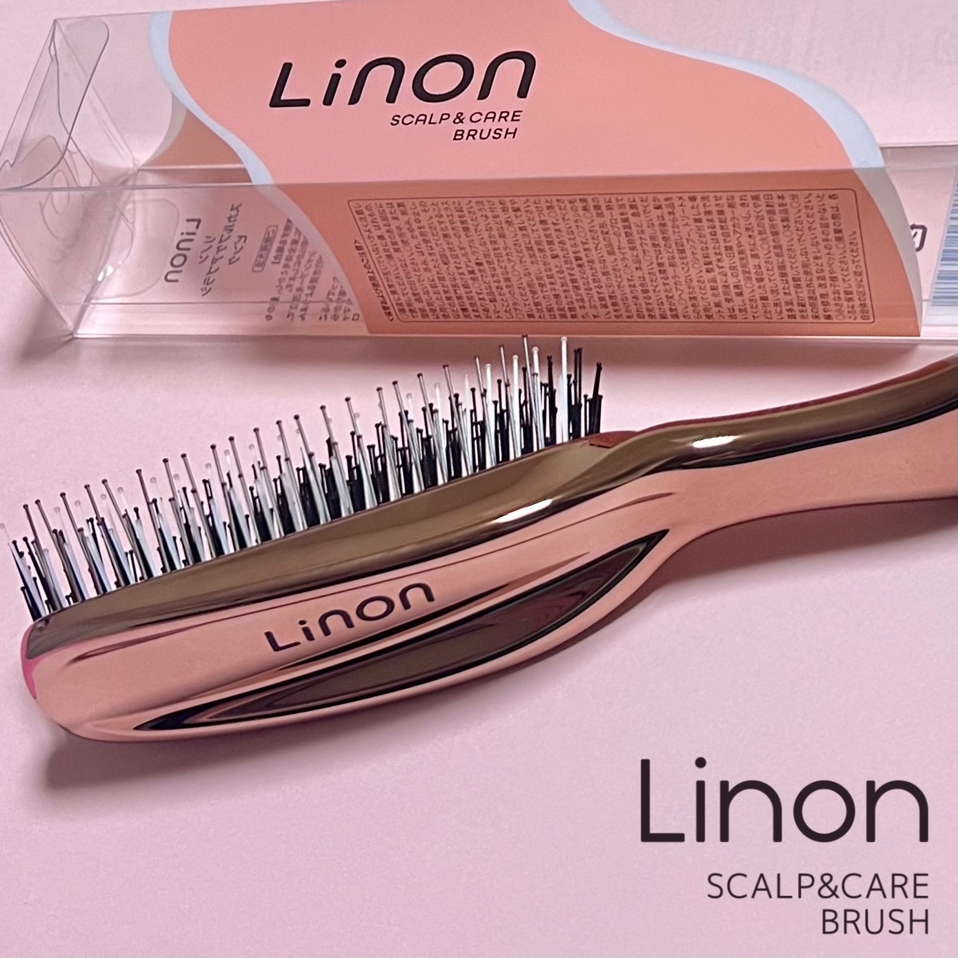 リノン スカルプケアブラシ ピンク/Linon/スカルプブラシを使ったクチコミ（1枚目）