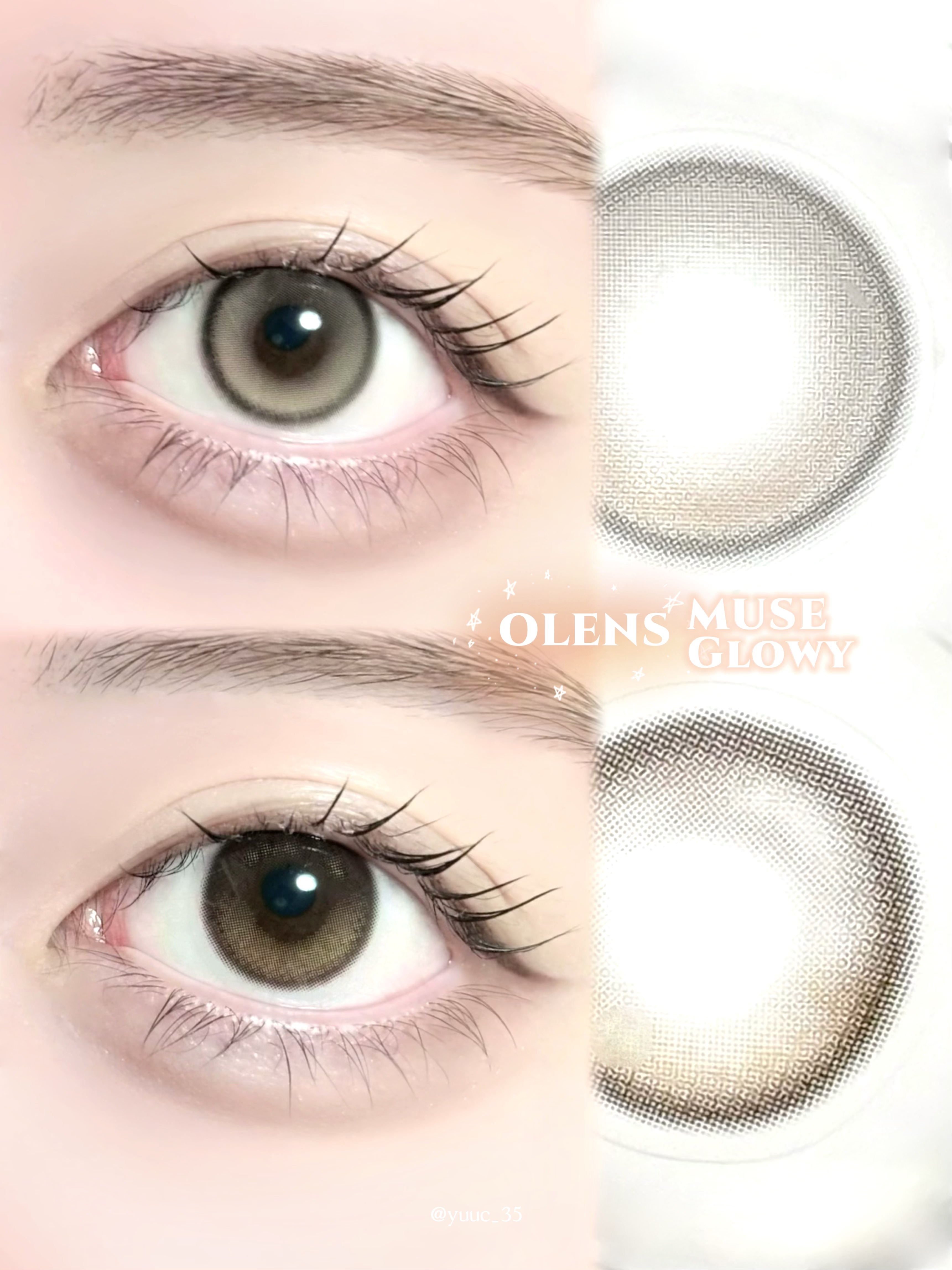 Glowy 1day/OLENS/ワンデー（１DAY）カラコンを使ったクチコミ（2枚目）