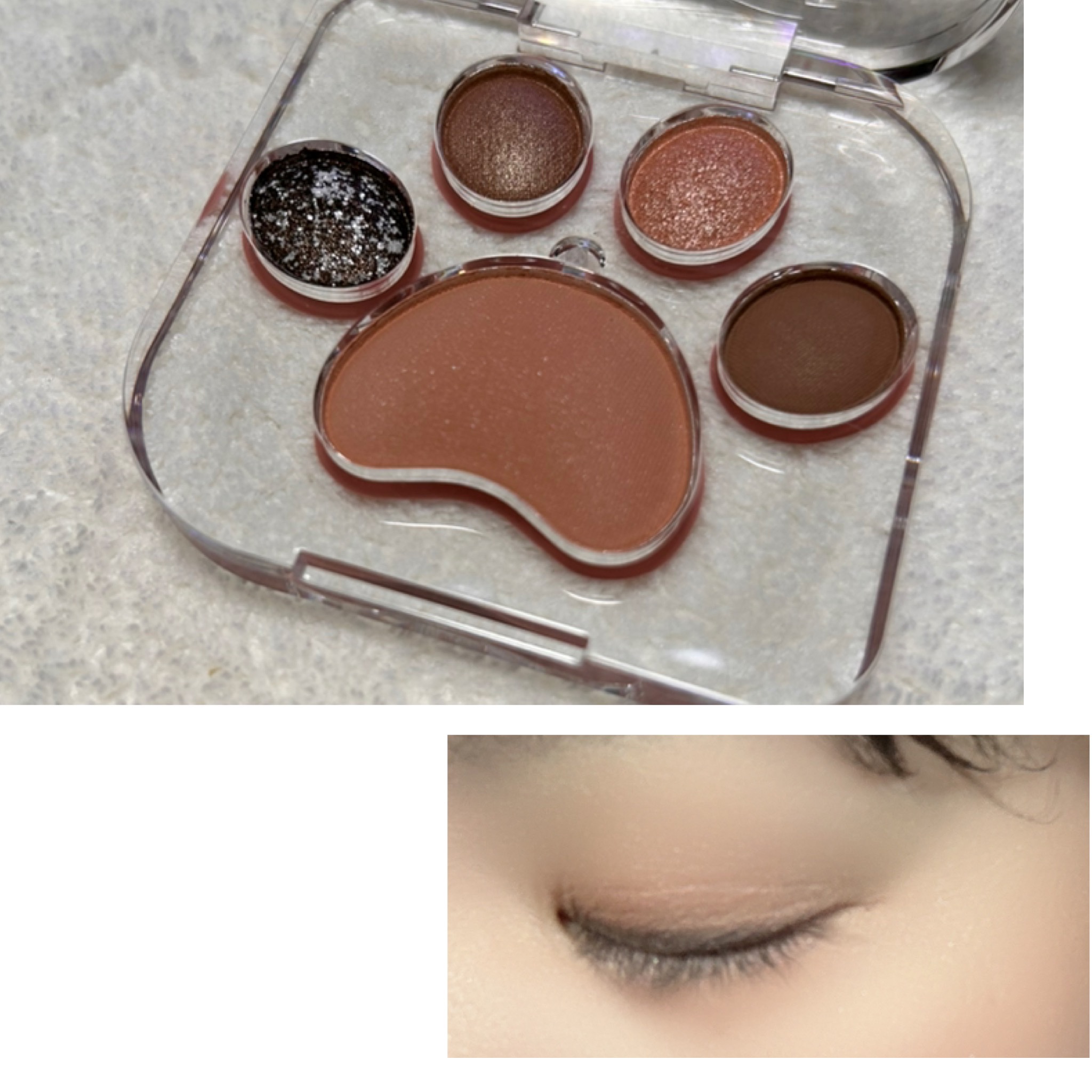 Cat Paw Eye Shadow Plate/kakashow/アイシャドウパレットを使ったクチコミ（3枚目）