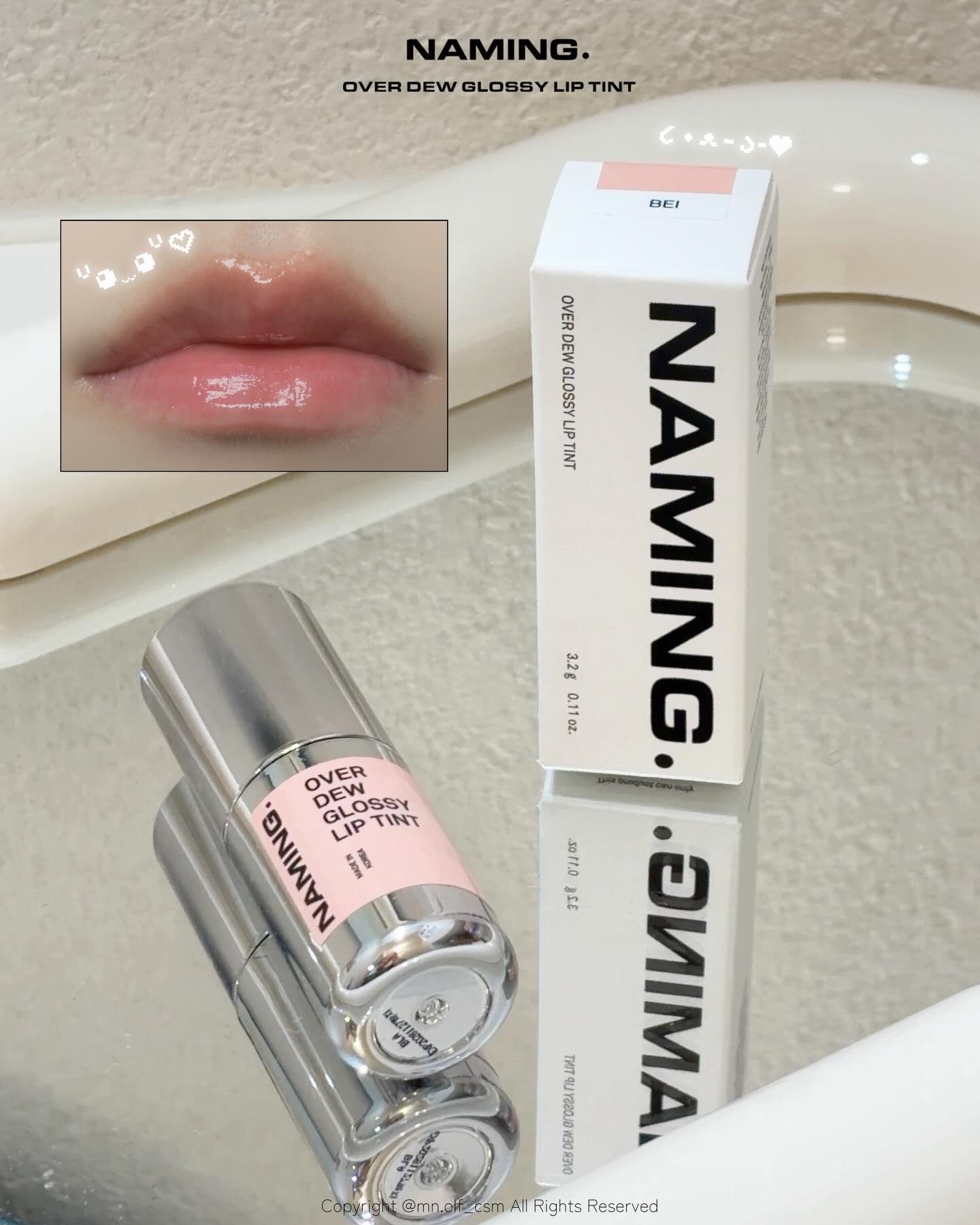 オーバーデューグロッシーリップティント/NAMING./リップティントを使ったクチコミ（1枚目）