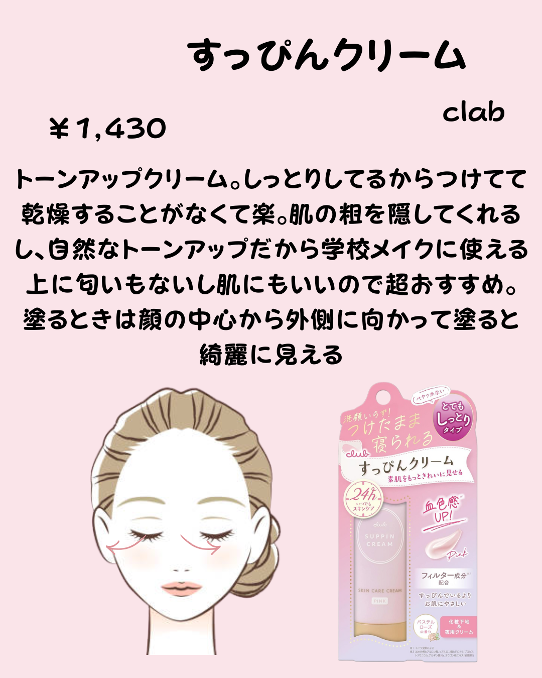 すっぴんクリームC ミルキーブロッサムの香り/クラブ/化粧下地を使ったクチコミ（2枚目）