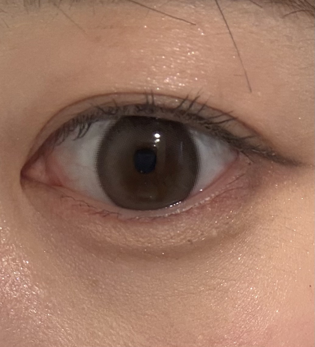 cream gray/chuu LENS/１ヶ月（１MONTH）カラコンを使ったクチコミ（2枚目）