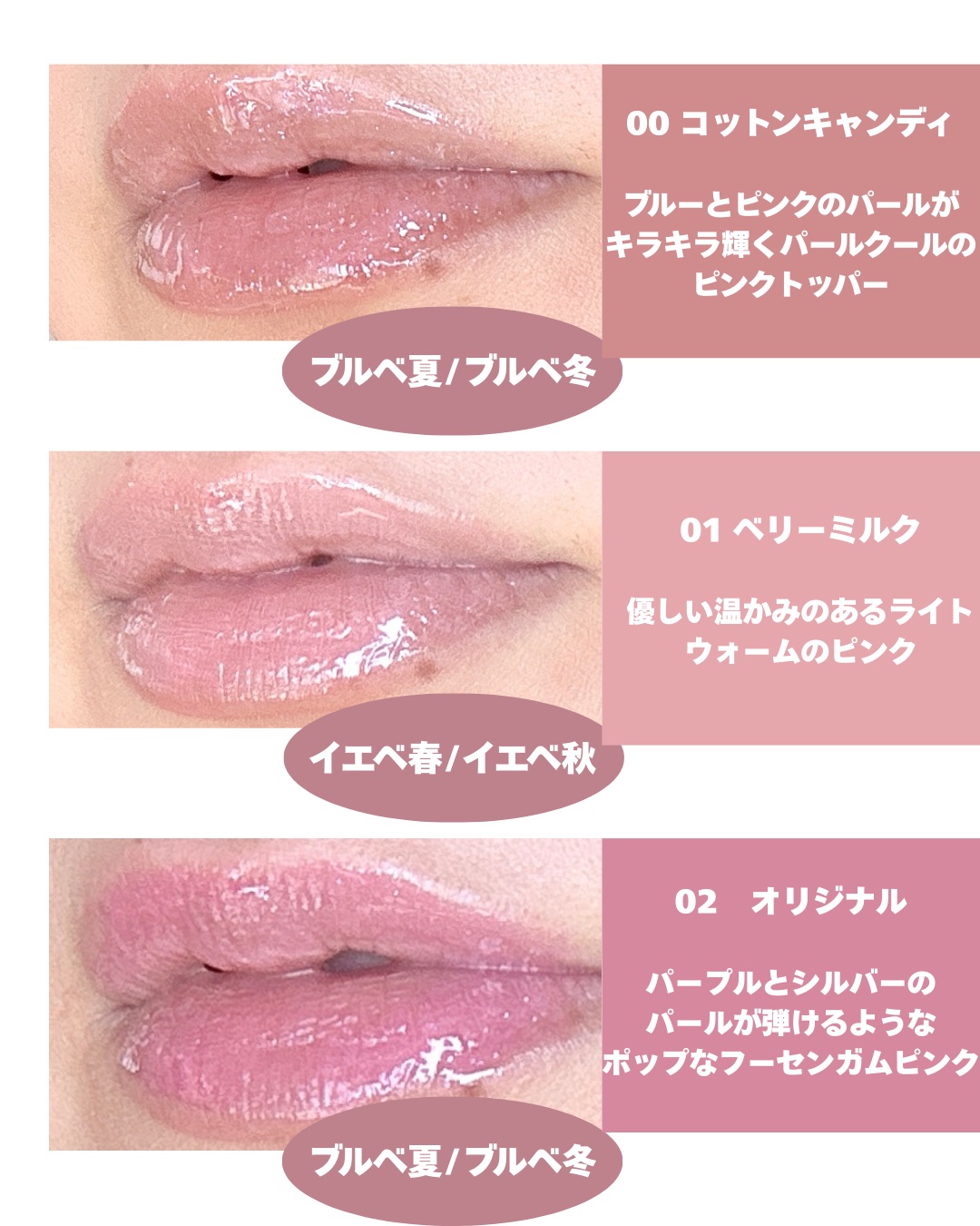 ロングラスティング バブルリングガムグロス/LUNA/リップグロスを使ったクチコミ（3枚目）