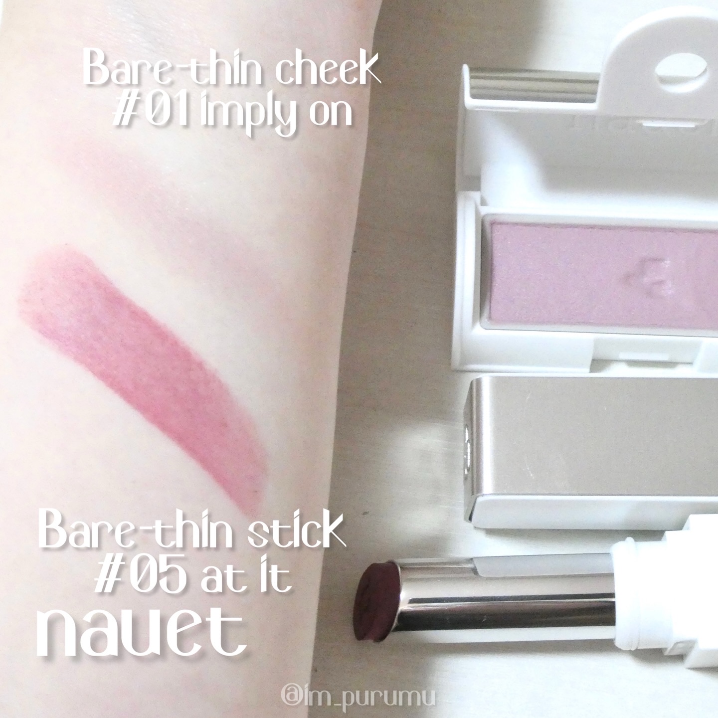 Bare-thin stick/nauet/口紅を使ったクチコミ（2枚目）