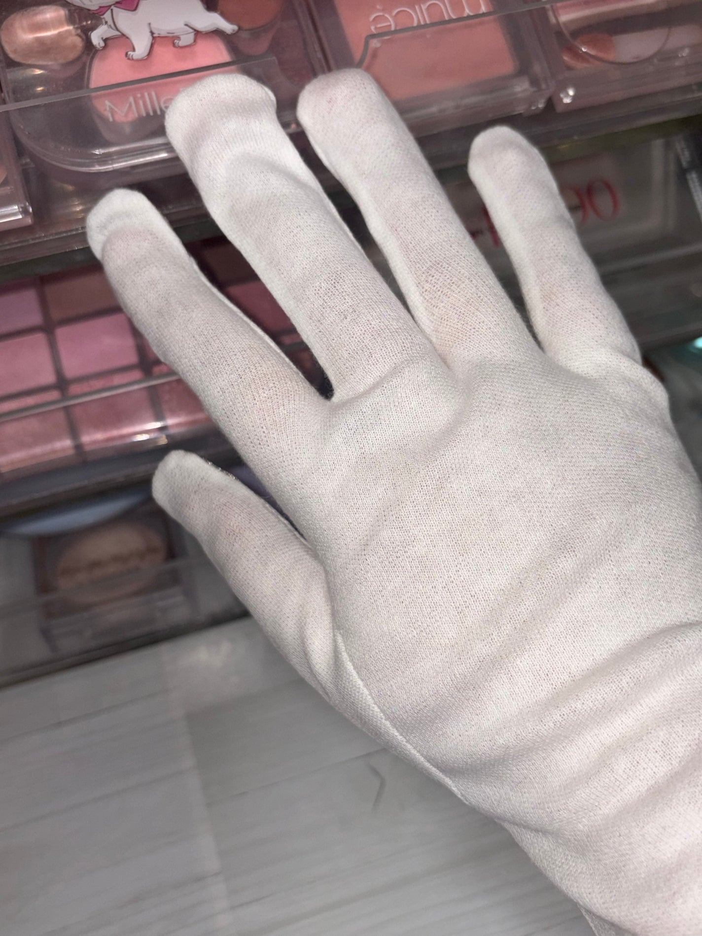 スマートフォン対応おやすみ手袋(両手)/DAISO/ボディグッズを使ったクチコミ(5枚目)