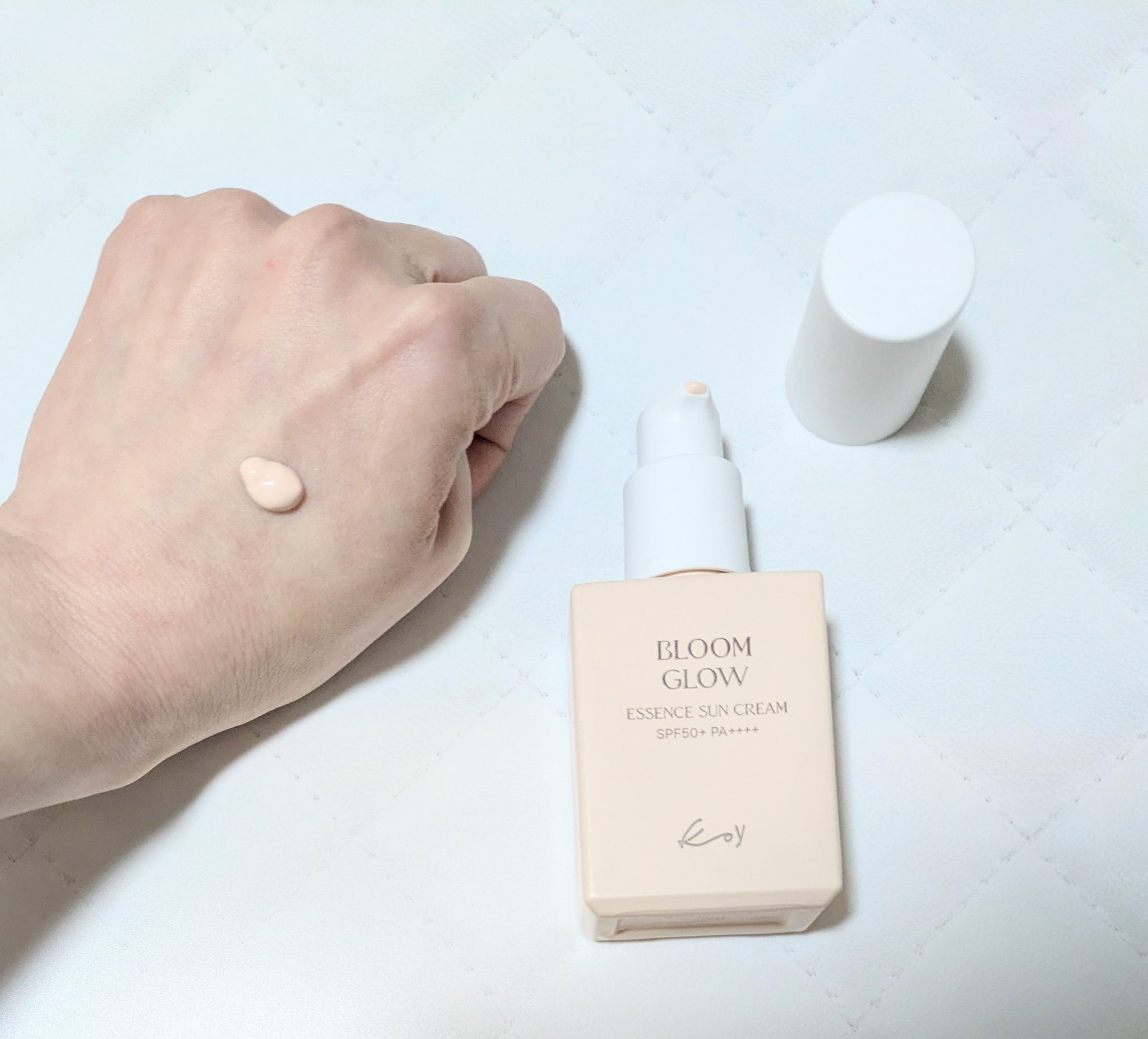 ブルームグローエッセンスサンクリーム/koy/日焼け止めローションを使ったクチコミ（3枚目）