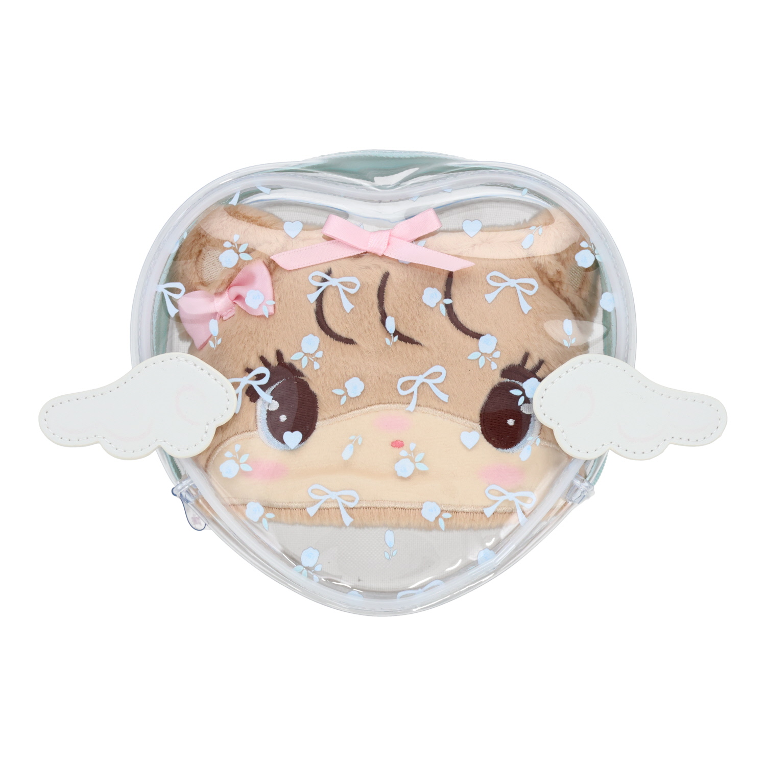 Lil ala mode エンジェルシリーズ ポーチ付きヘアターバン ラテ