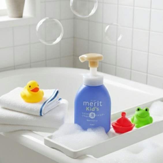 メリット メリットキッズ　リンスのいらない泡シャンプーのクチコミ「メリット
メリットキッズ　リンスのいらない泡シャンプー
本体330ml

めちゃめちゃラクなん.....」（3枚目）